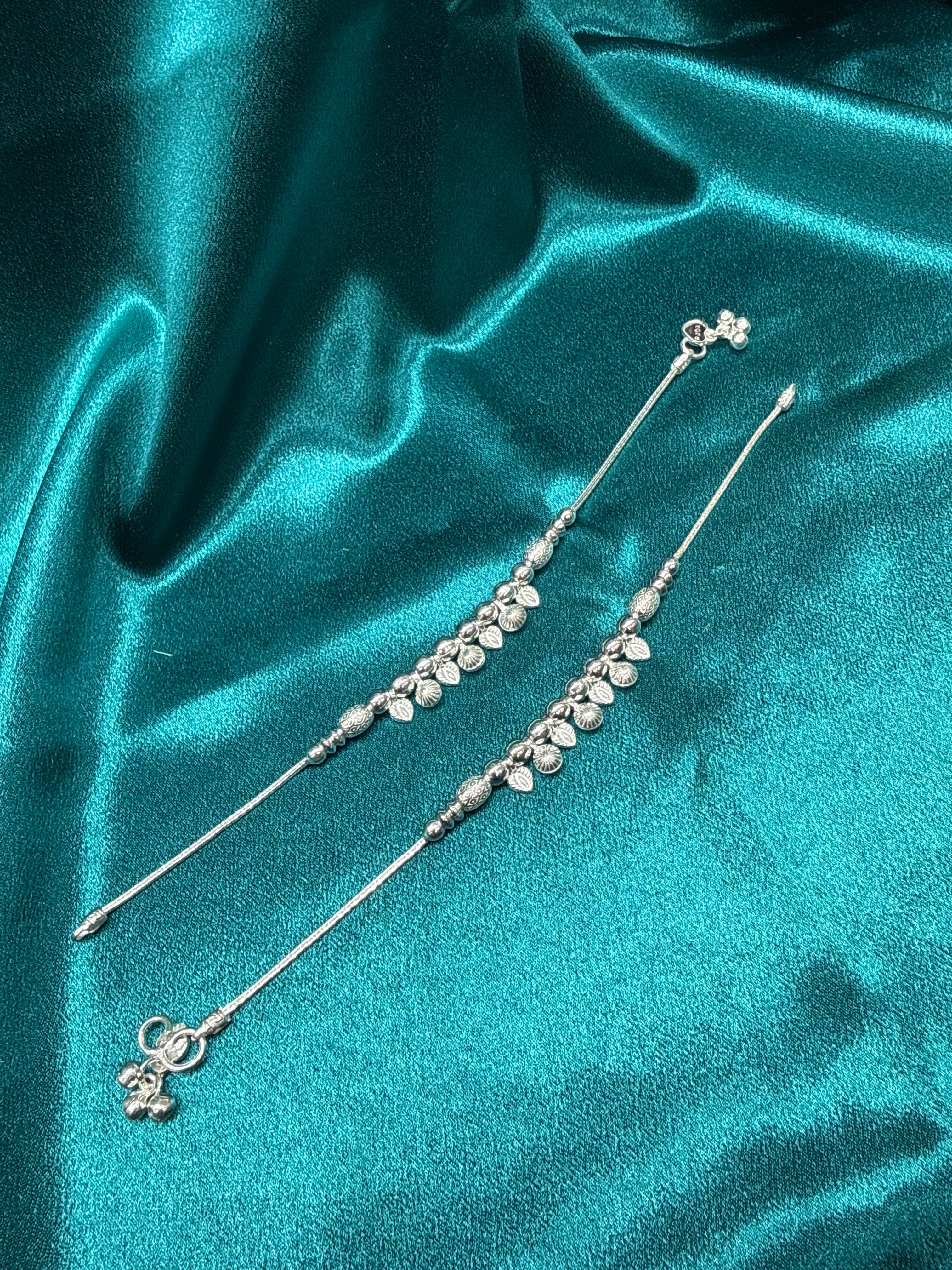 Kids Silver Anklets (12-13 year old)