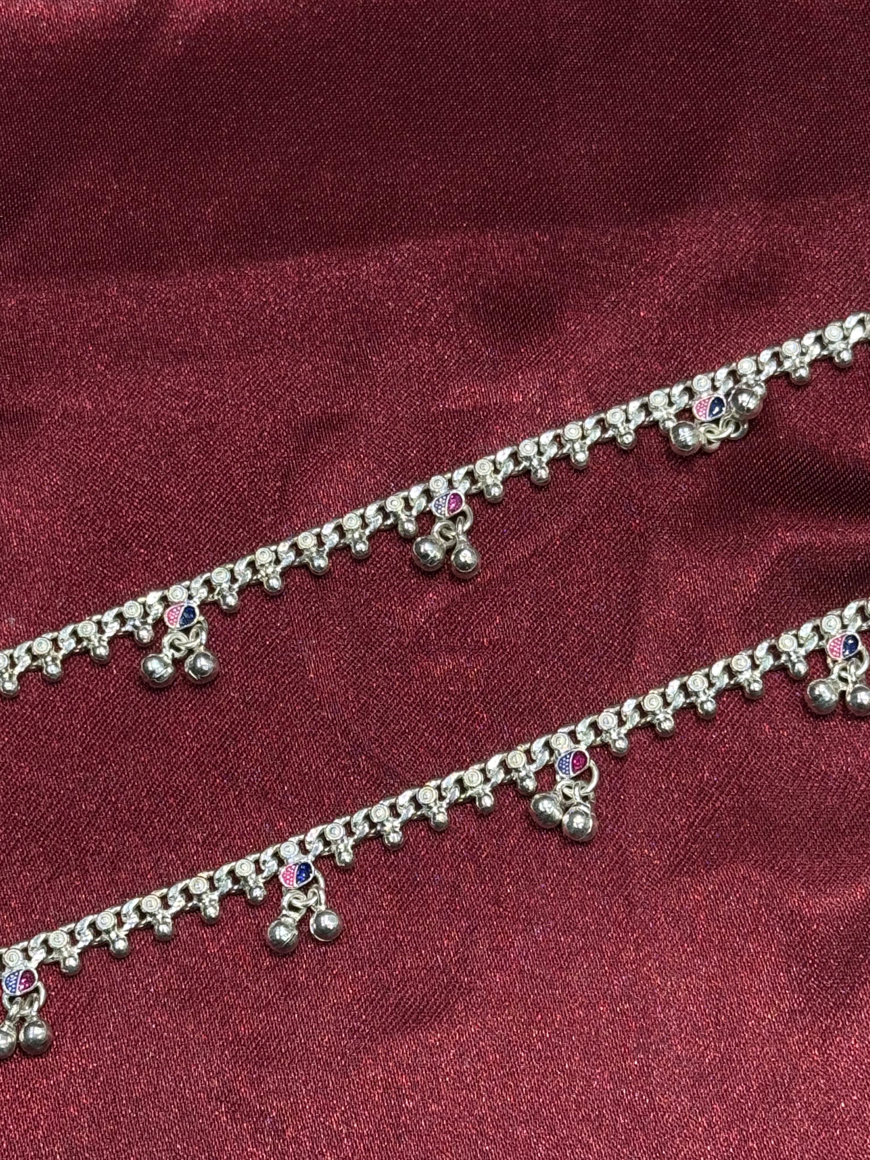 Kids Silver Anklets (13-15 year old)