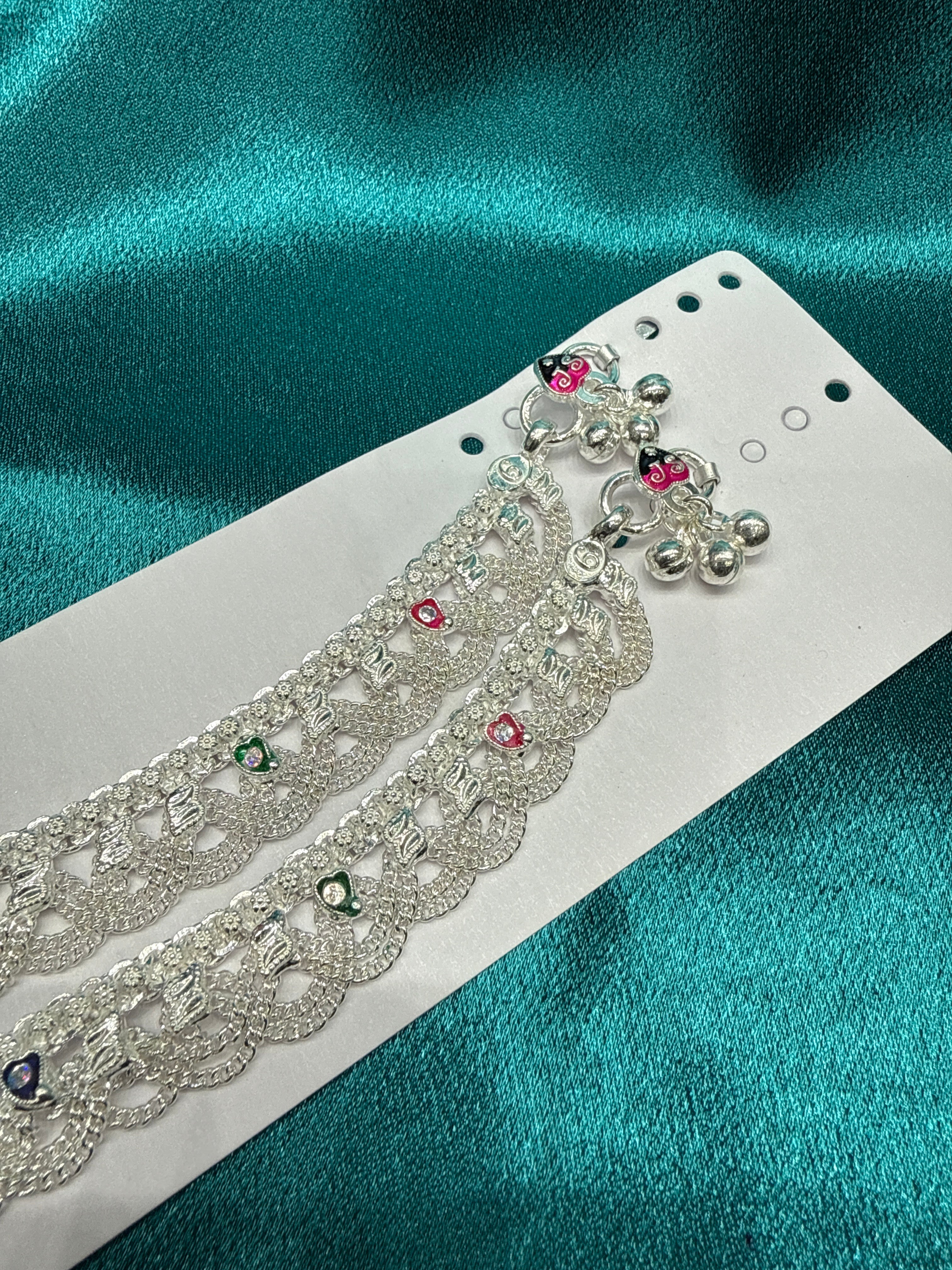 Baby Silver Anklets (1-2 year old)