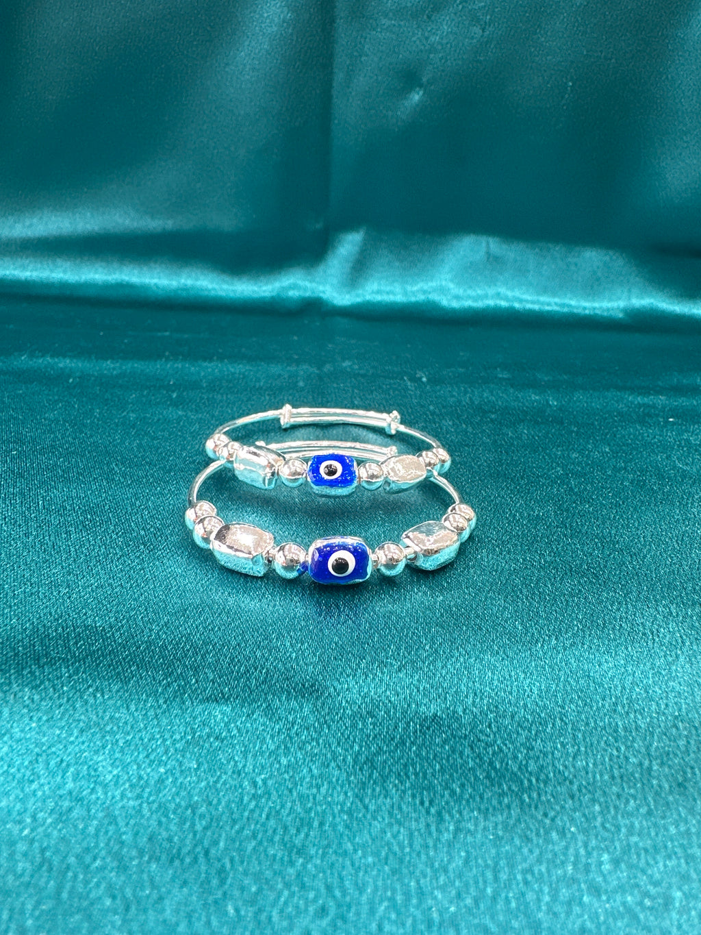 Fancy Silver baby bangles