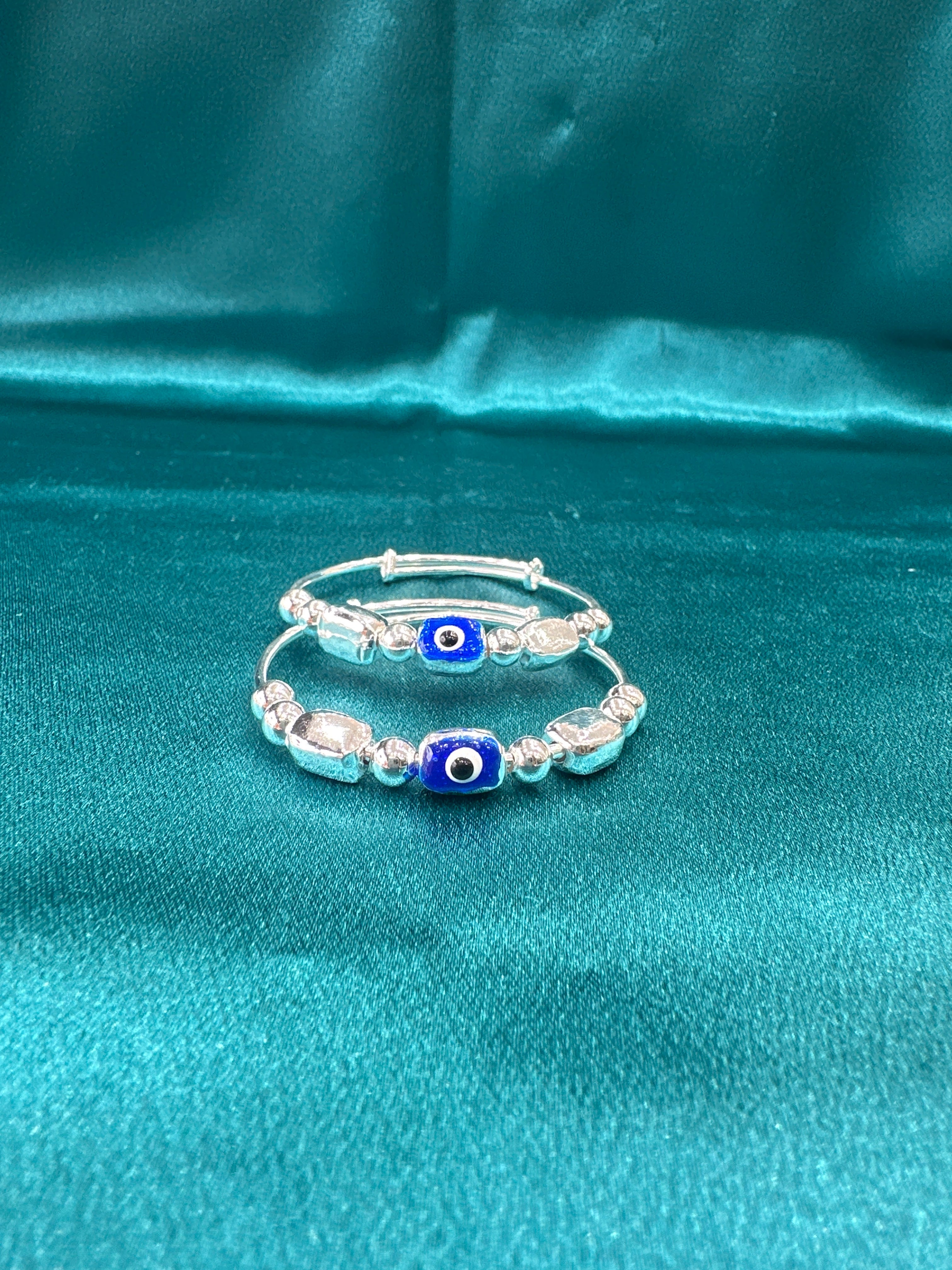 Fancy Silver baby bangles