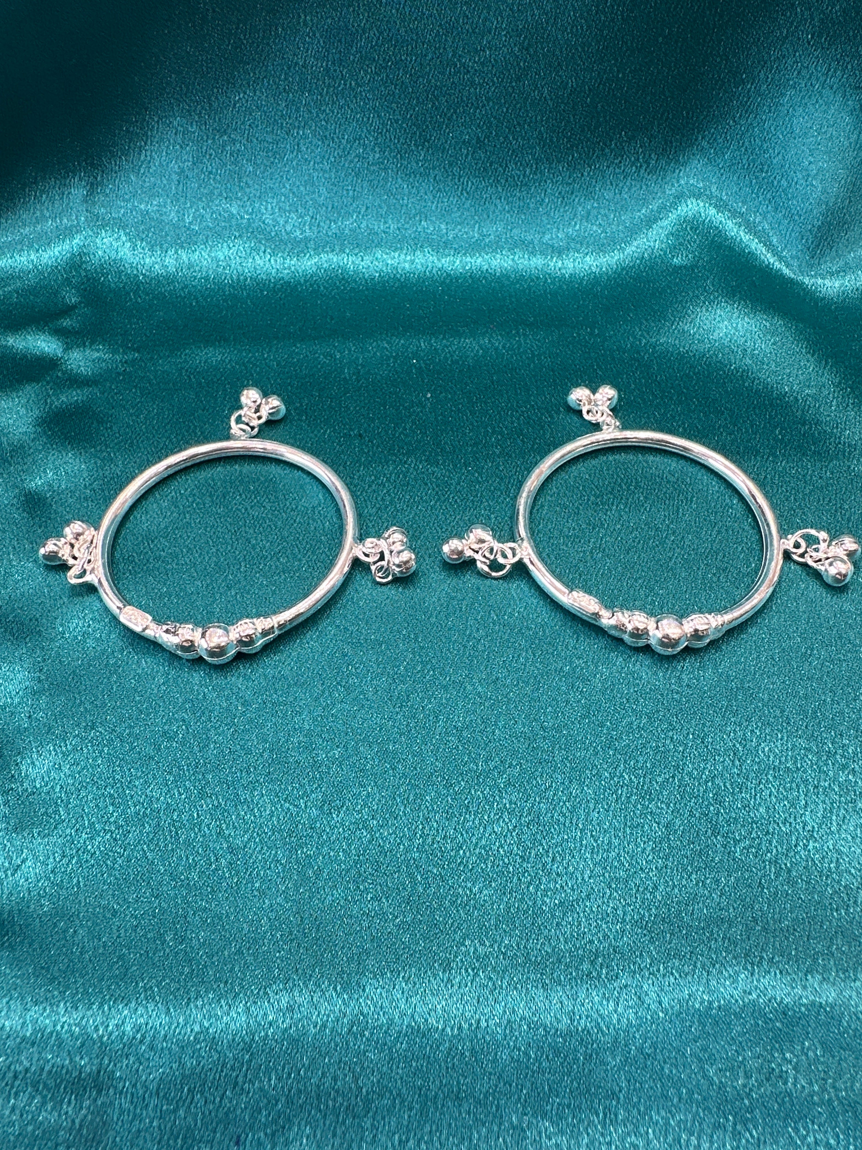 Fancy Silver baby bangles