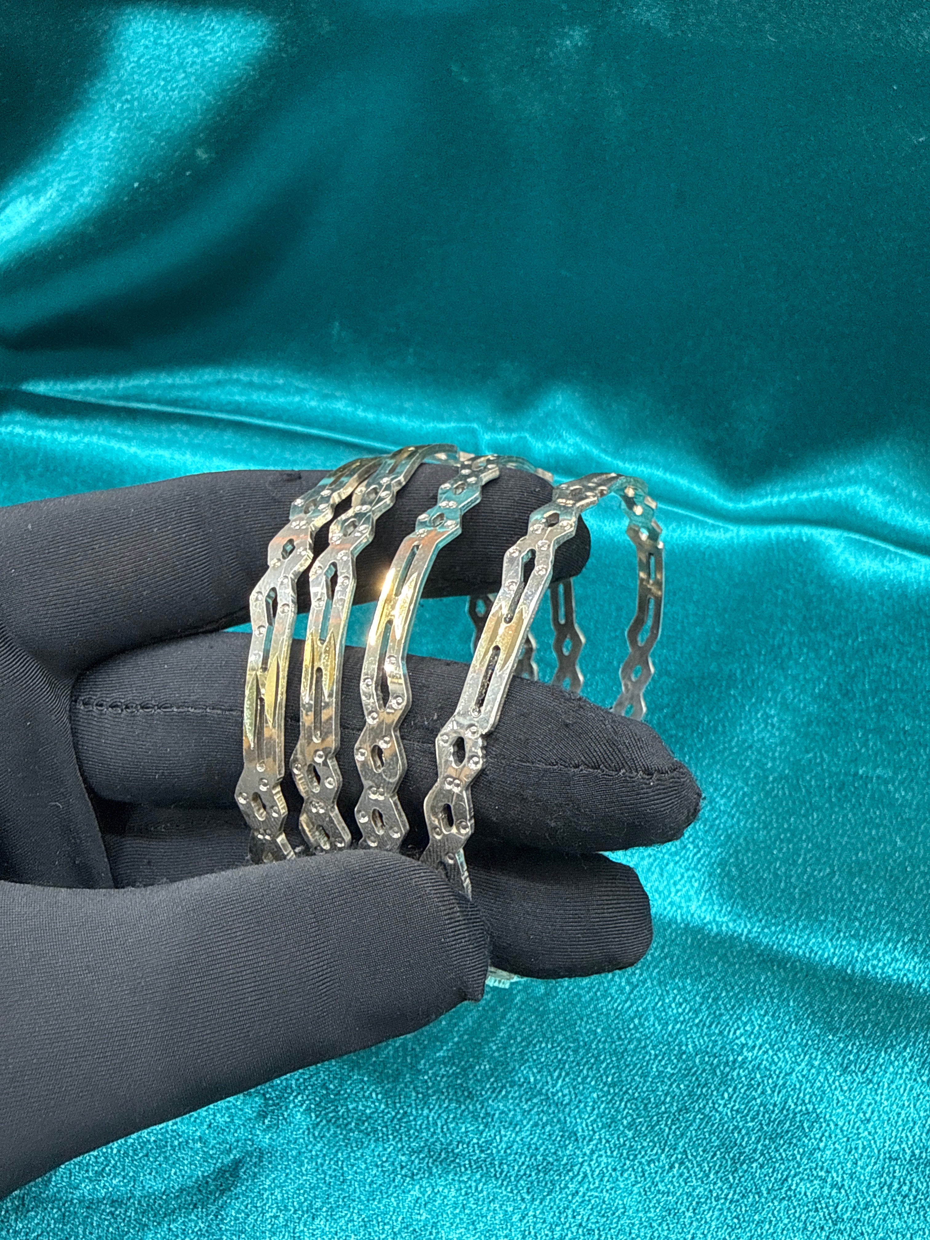 Designer Silver Bangles