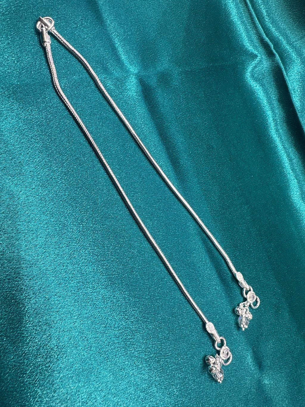 Fancy Silver baby anklet(Size: 12-13 year old)
