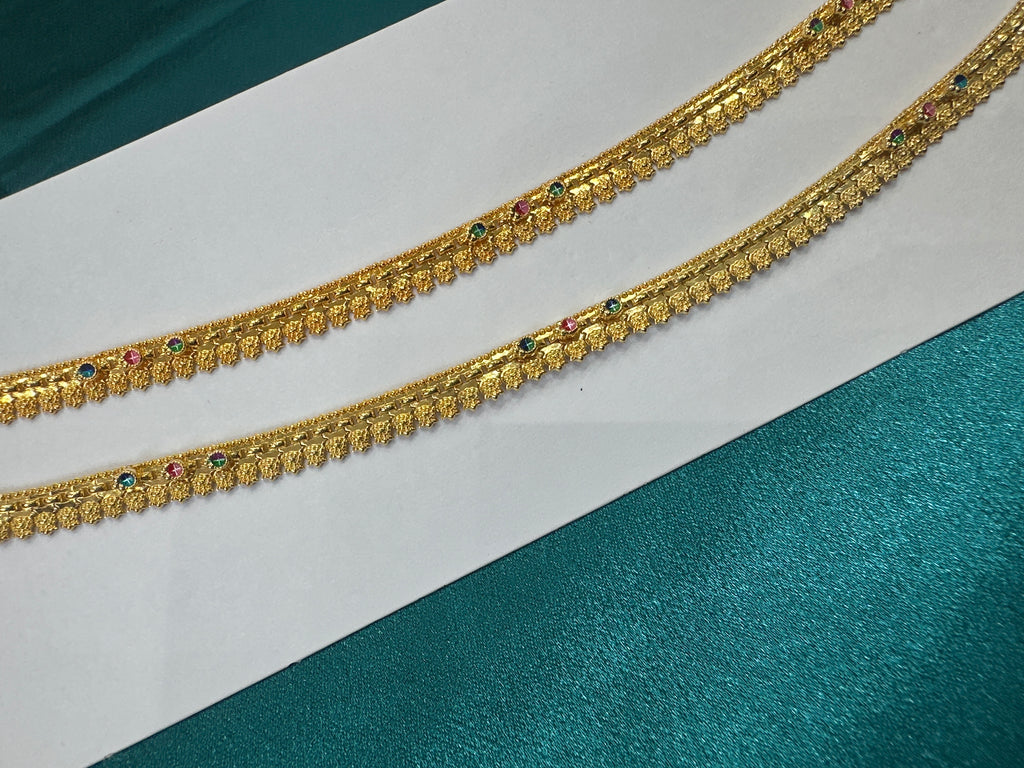Women’s Fancy/Traditional Silver Gold plated Anklet