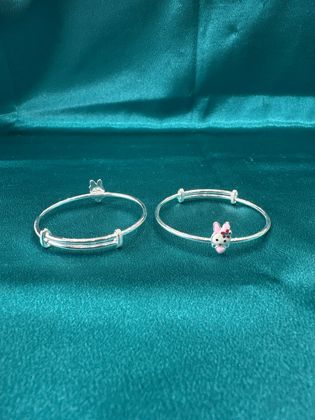 Fancy Silver baby bangles