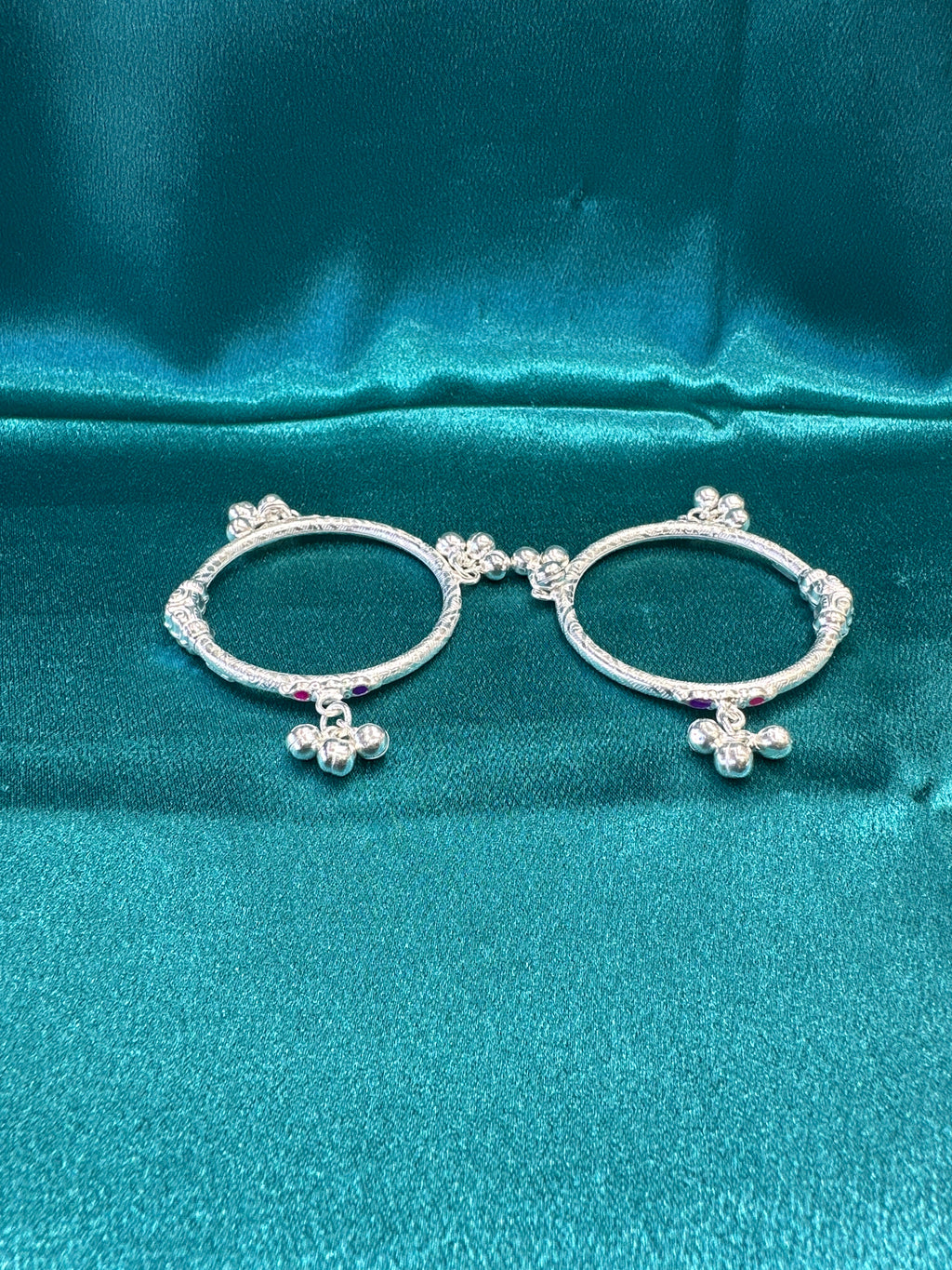 Fancy Silver baby bangles