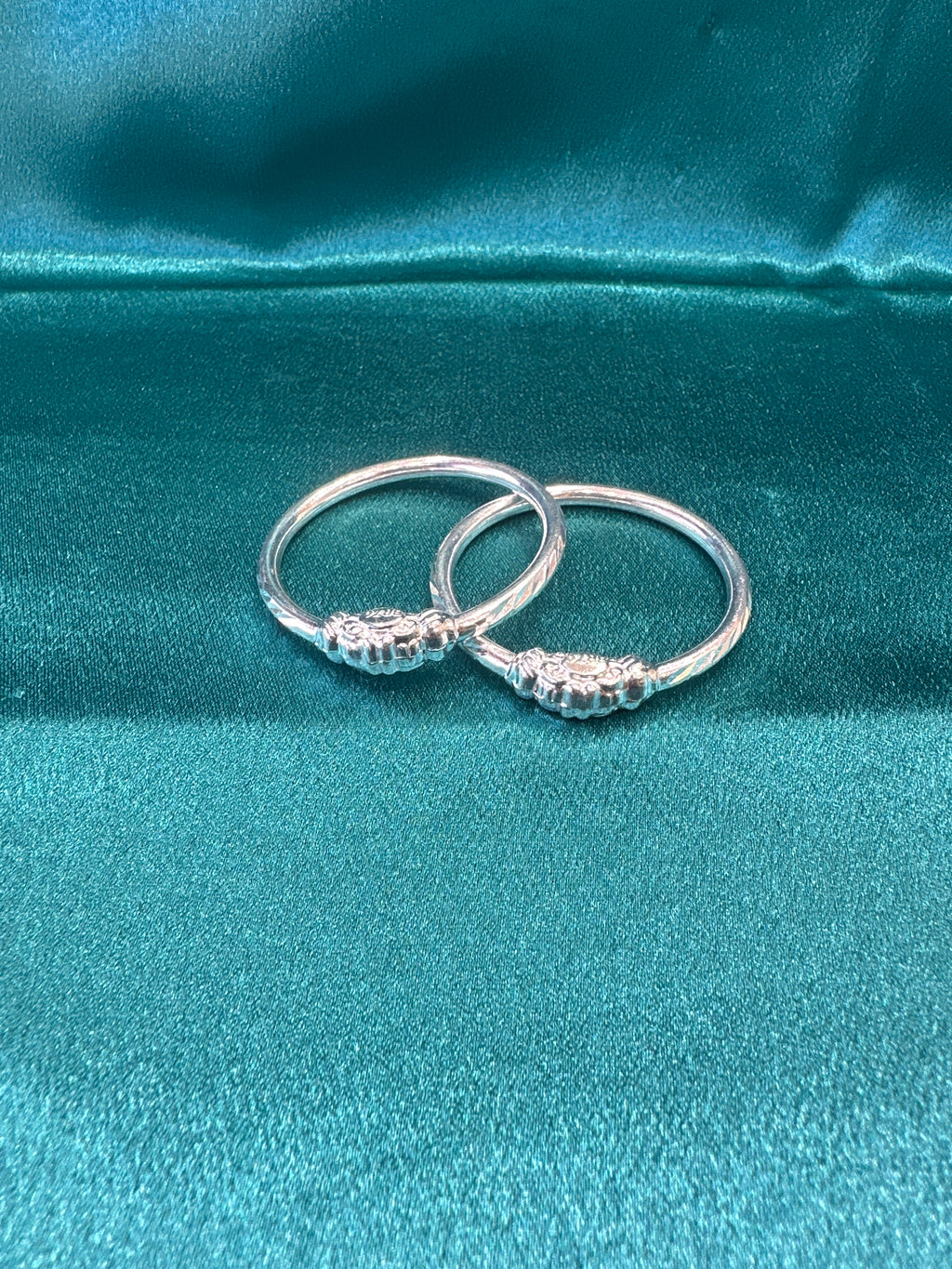 Fancy Silver baby bangles