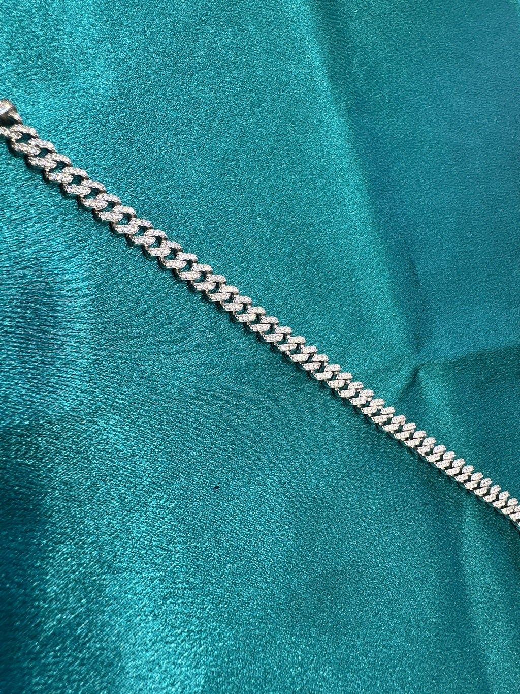 Men’s iced out silver 925 bracelet w/ CZ diamonds (6mm)