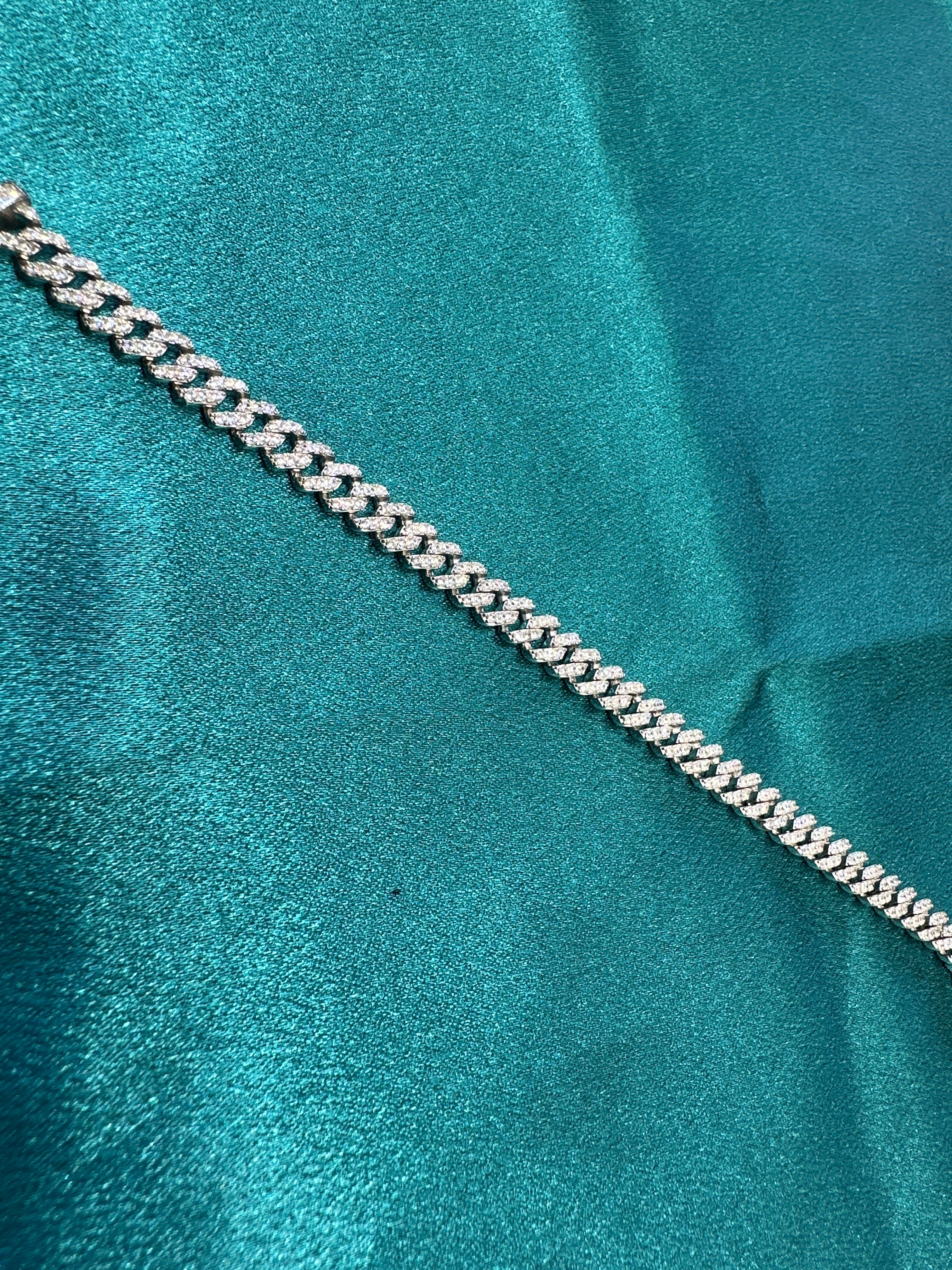 Men’s iced out silver 925 bracelet w/ CZ diamonds (6mm)