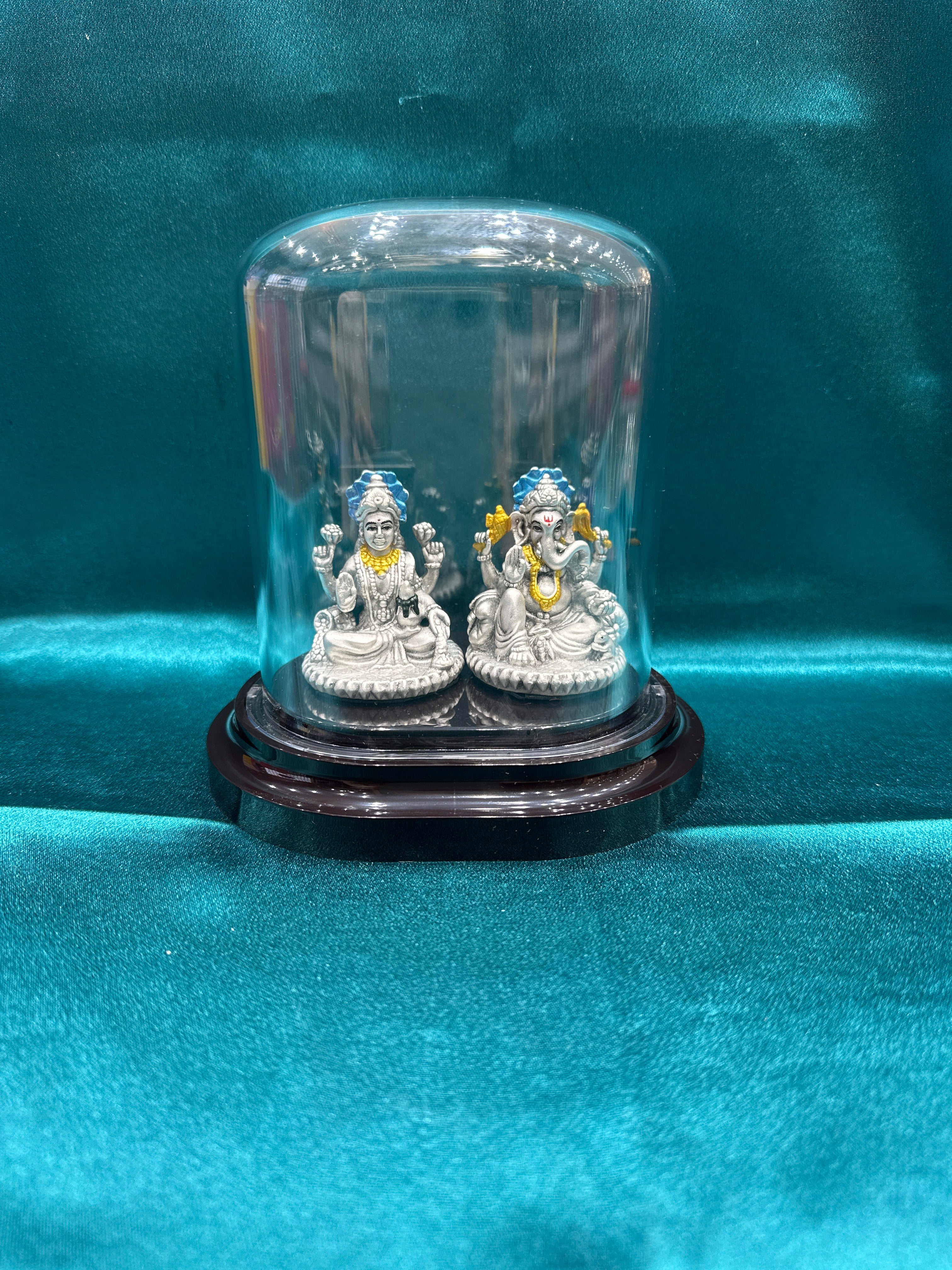 Pure Silver  Lakshmi Ganesh Ji Idol (Murti)