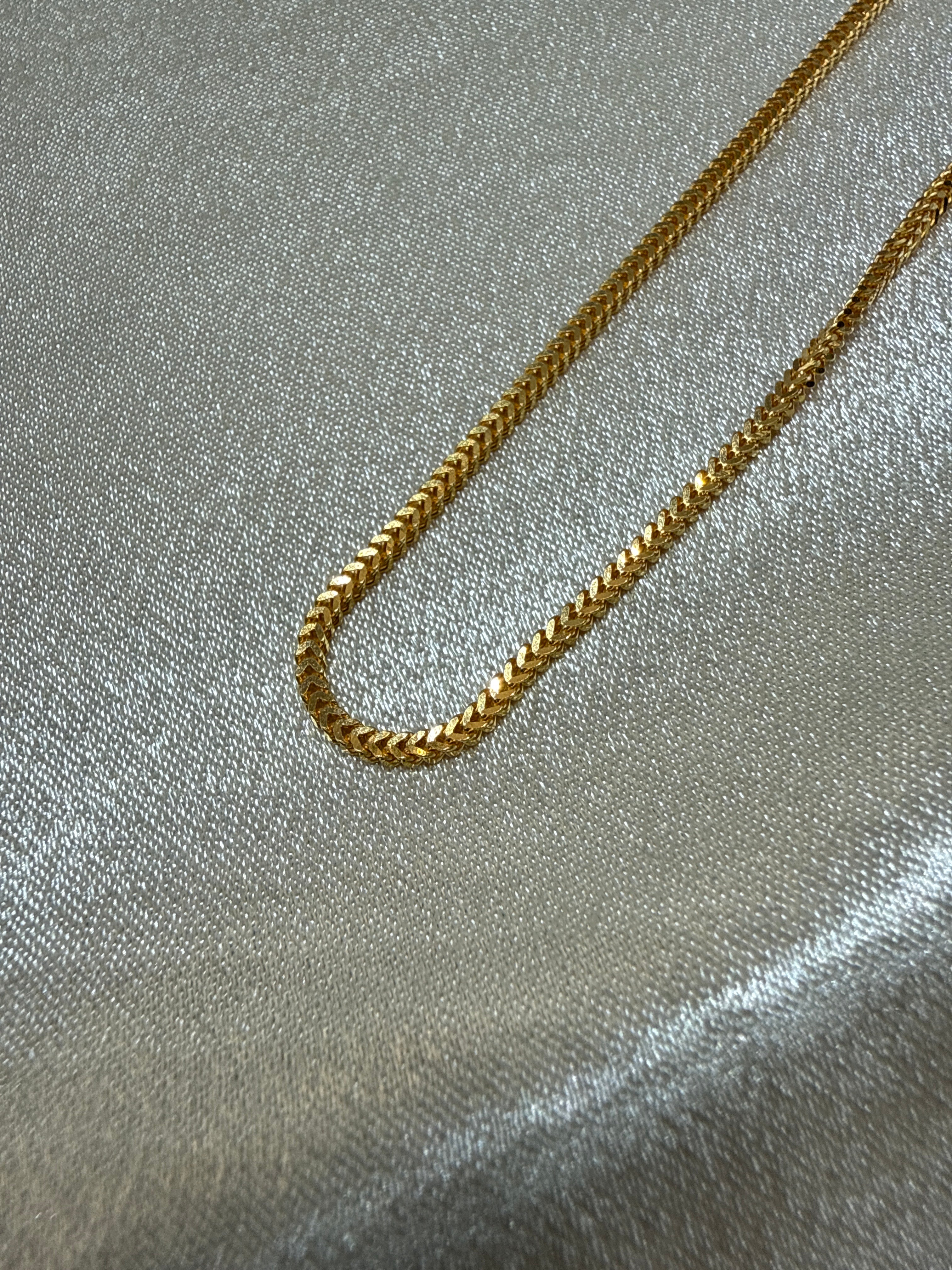 22K Gold Chain (Box Foxtail Design)