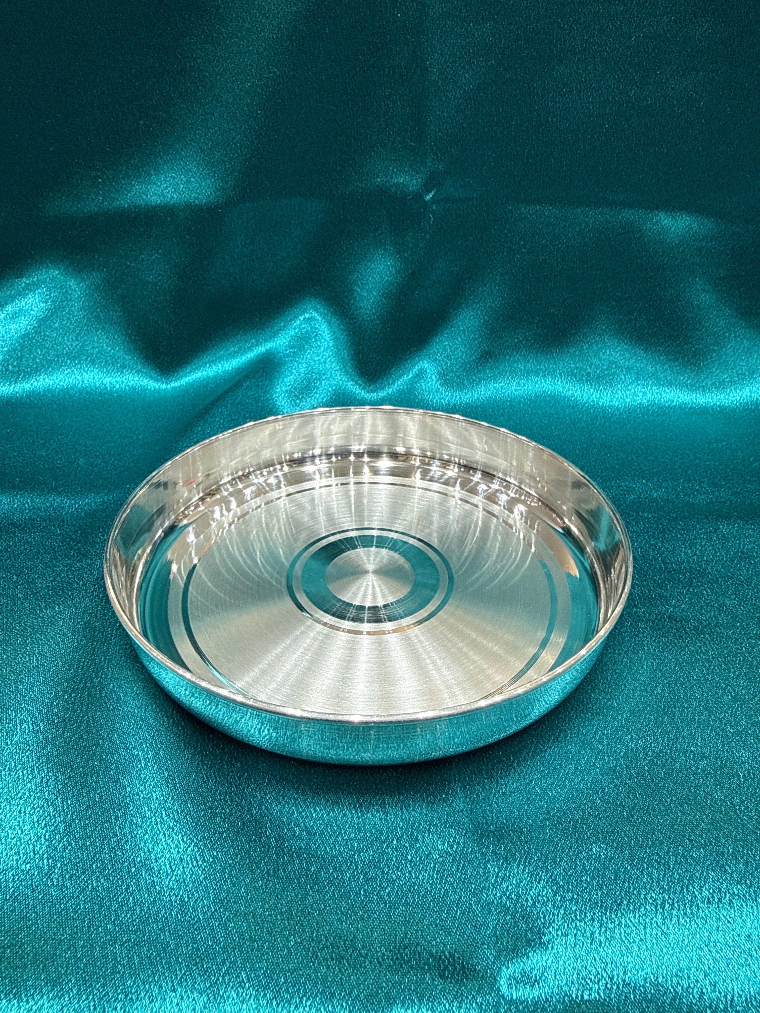 Plain Silver Thali (5 inch)