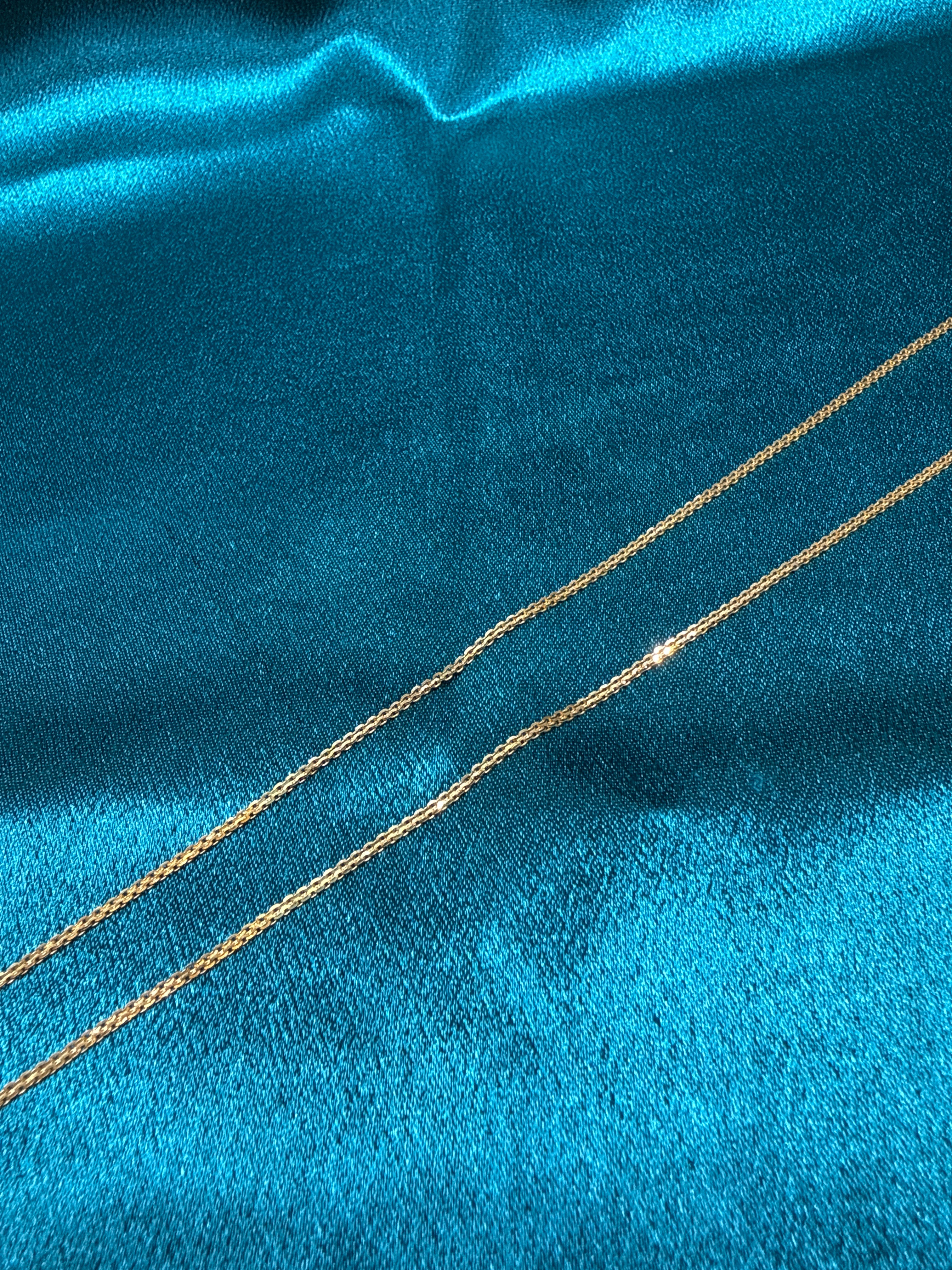 22K Gold Chain (Flat Paperclip Design)