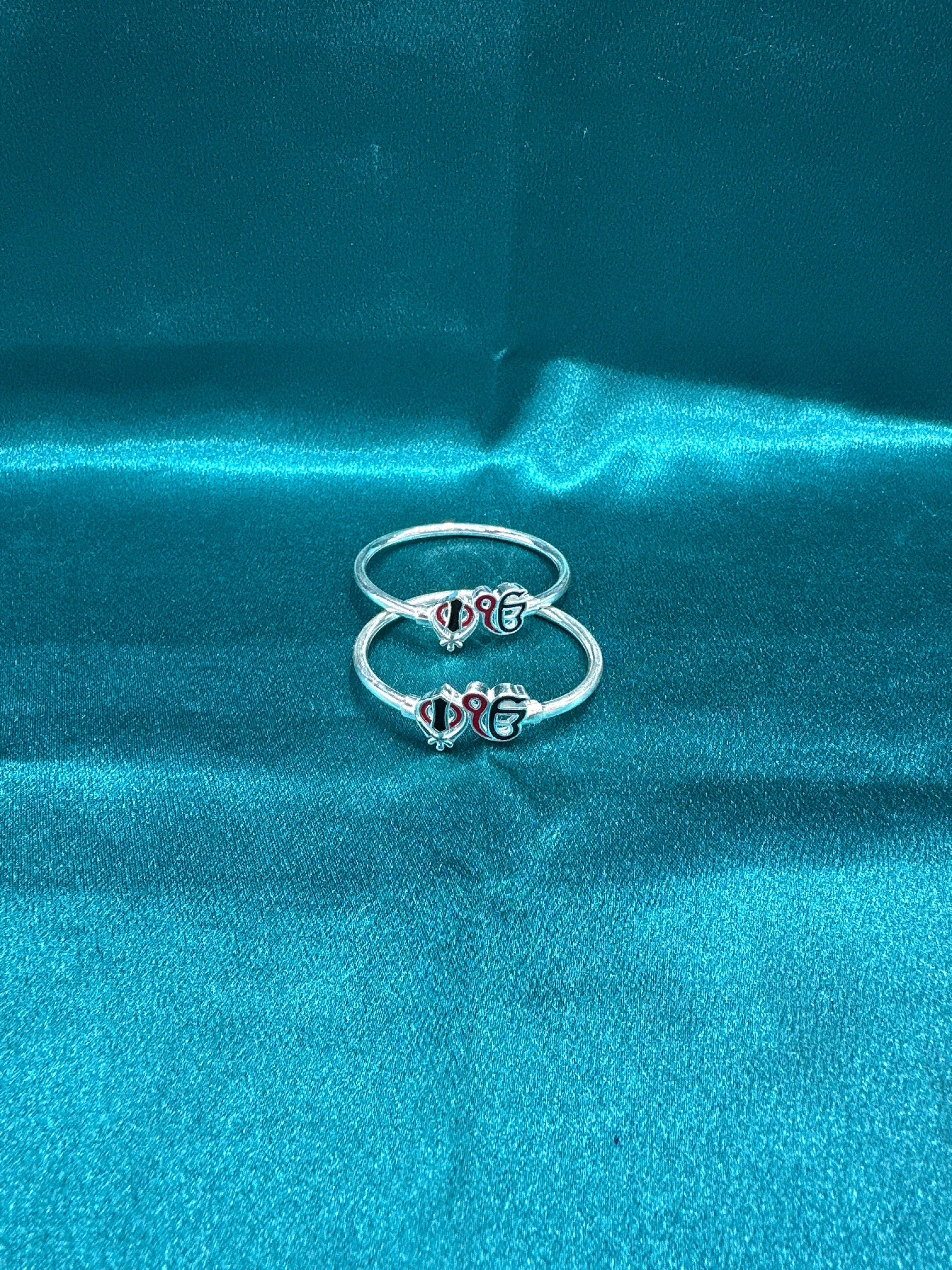 Fancy Silver baby bangles