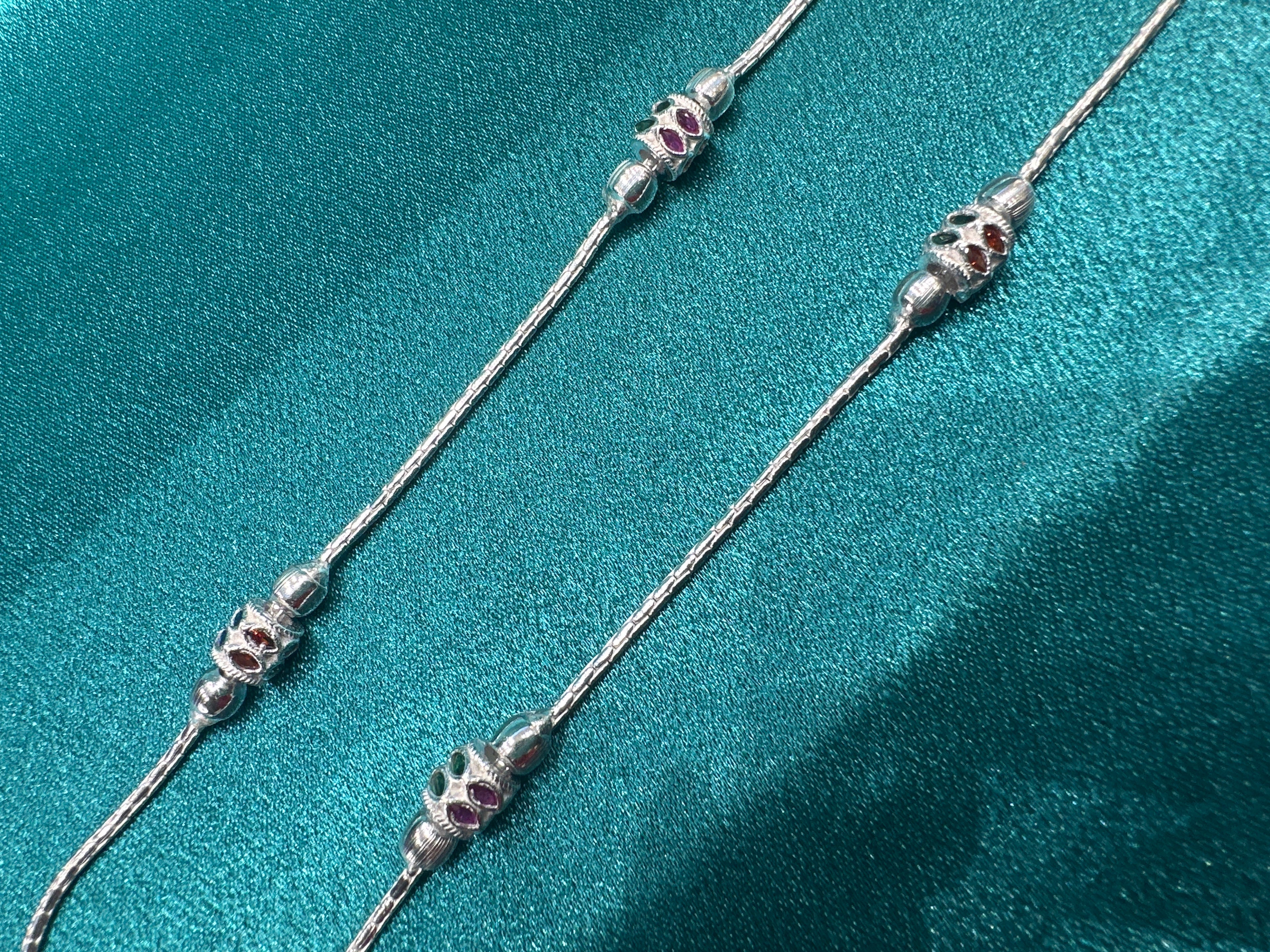 Fancy Silver baby anklet(Size: 2-3 year old)
