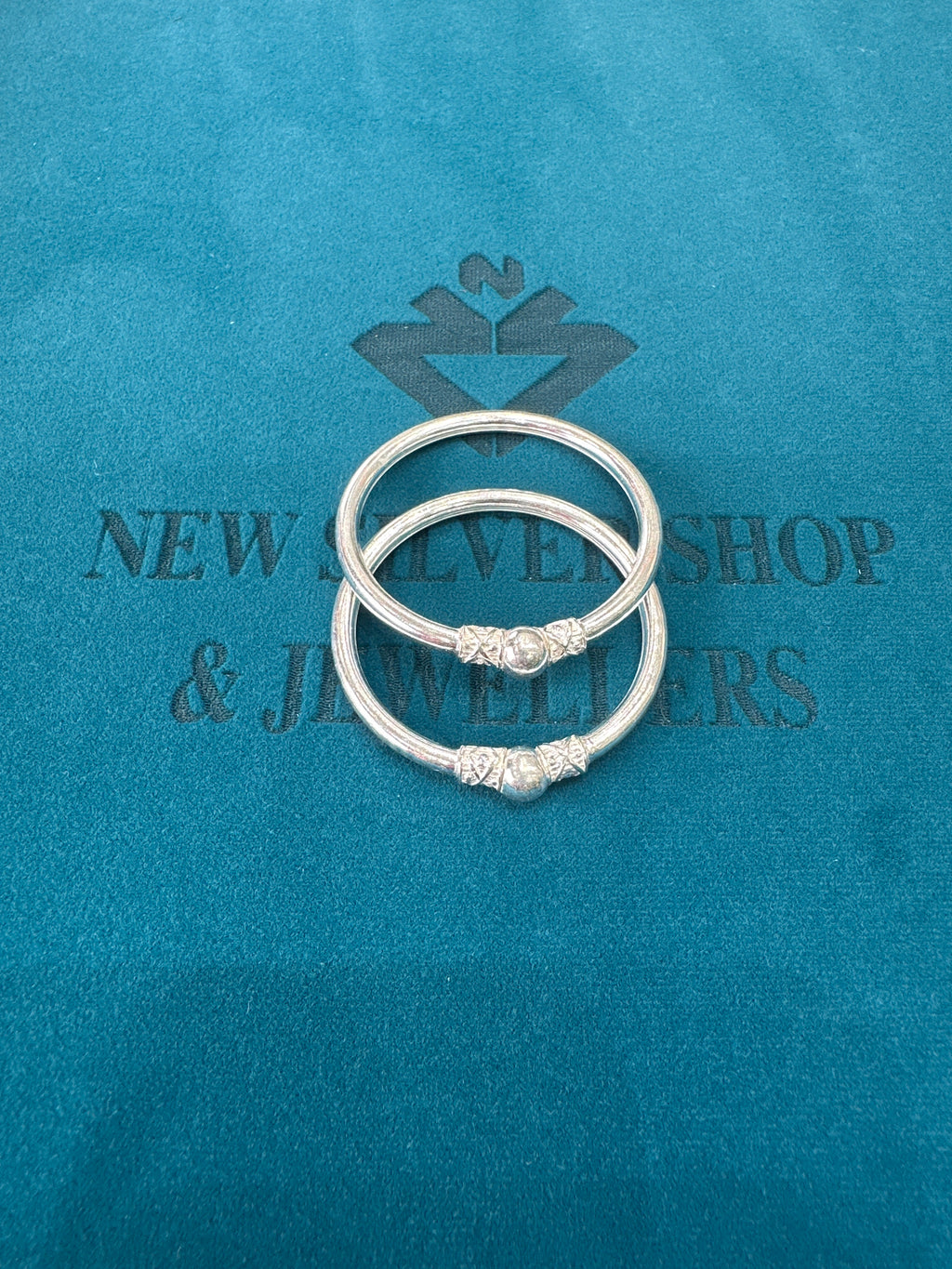 Fancy Silver baby bangles