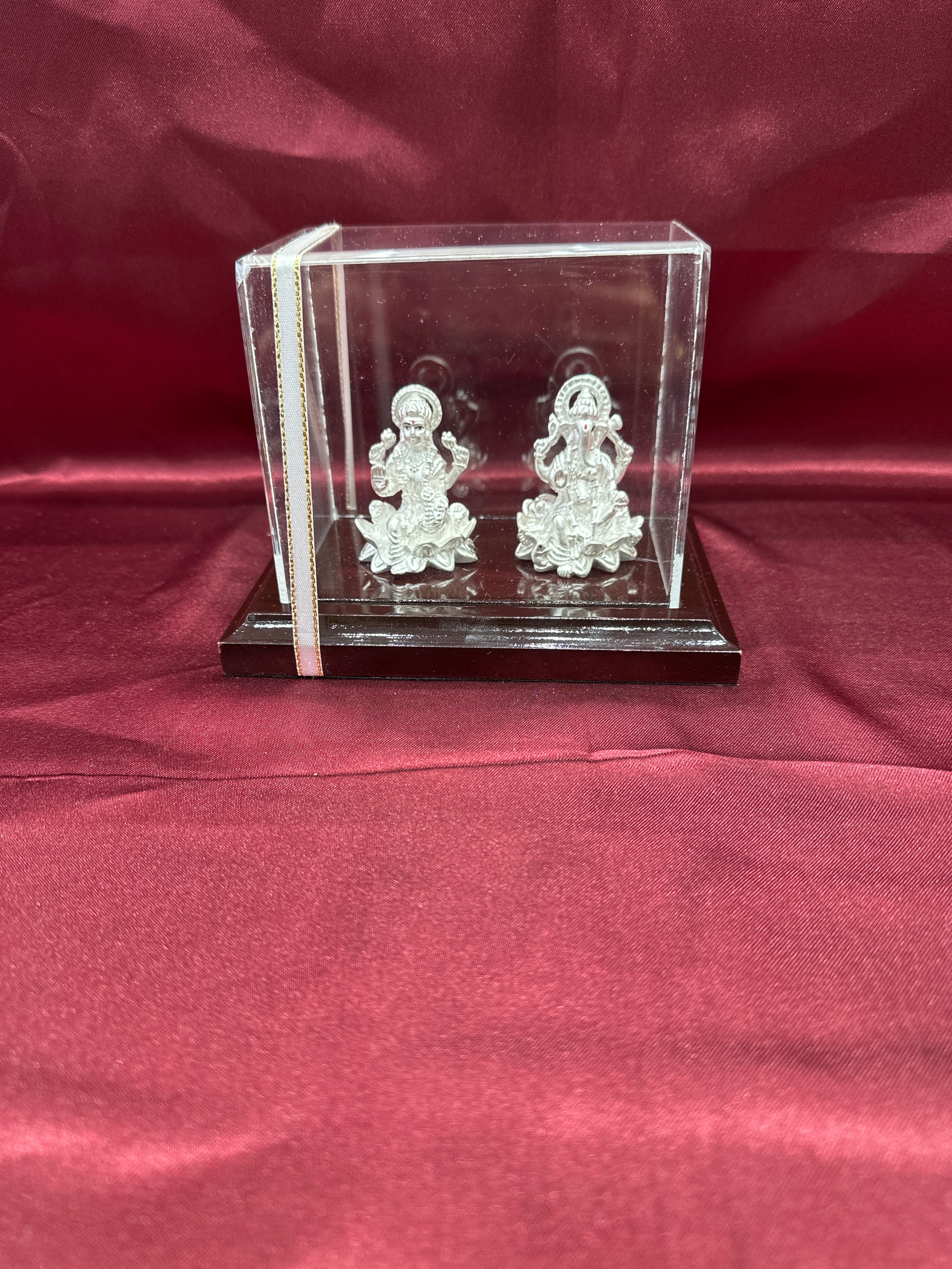 Pure Silver Lakshmi Ganesh ji Idol (Murti)