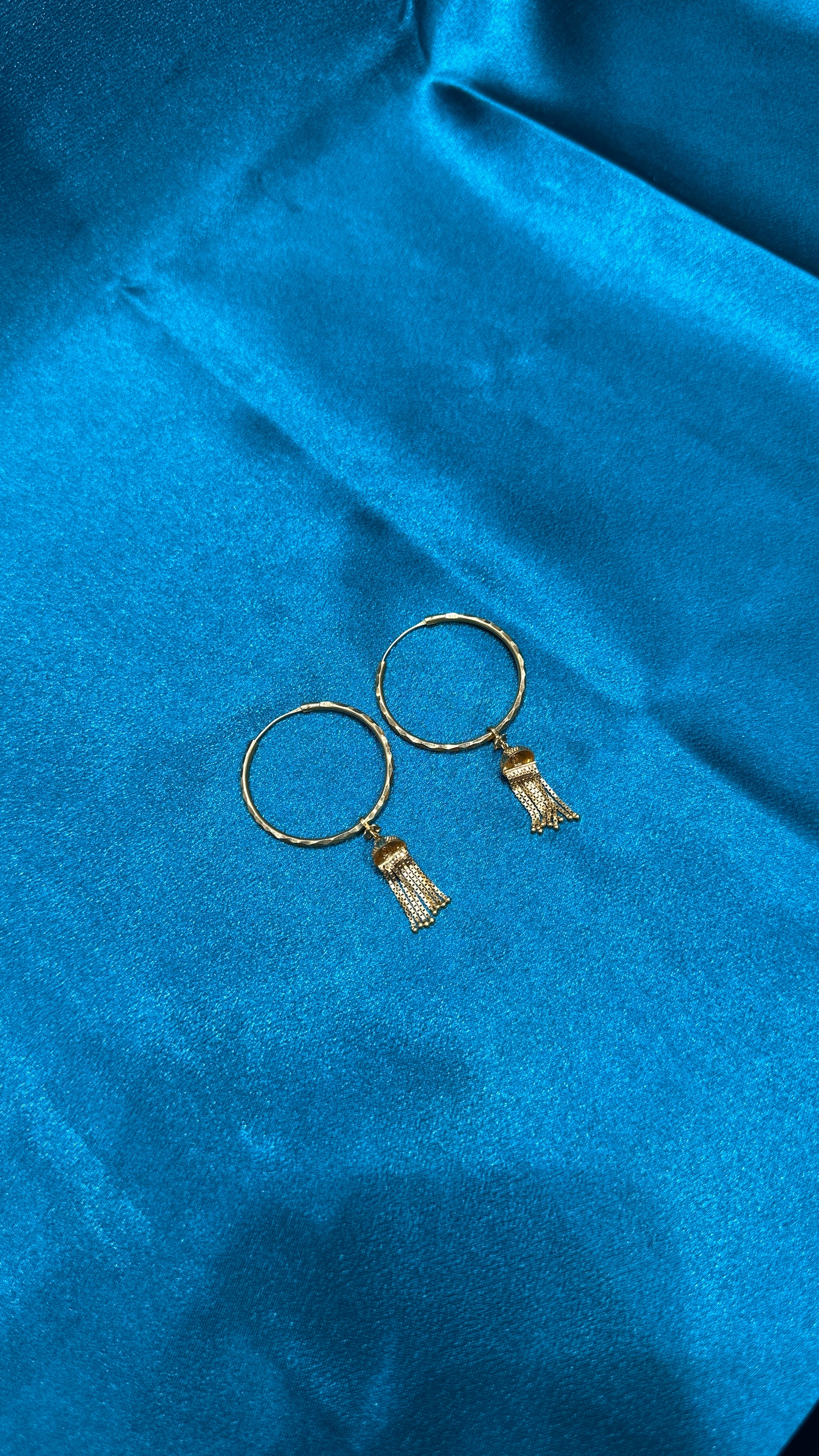 22K Gold Hoops