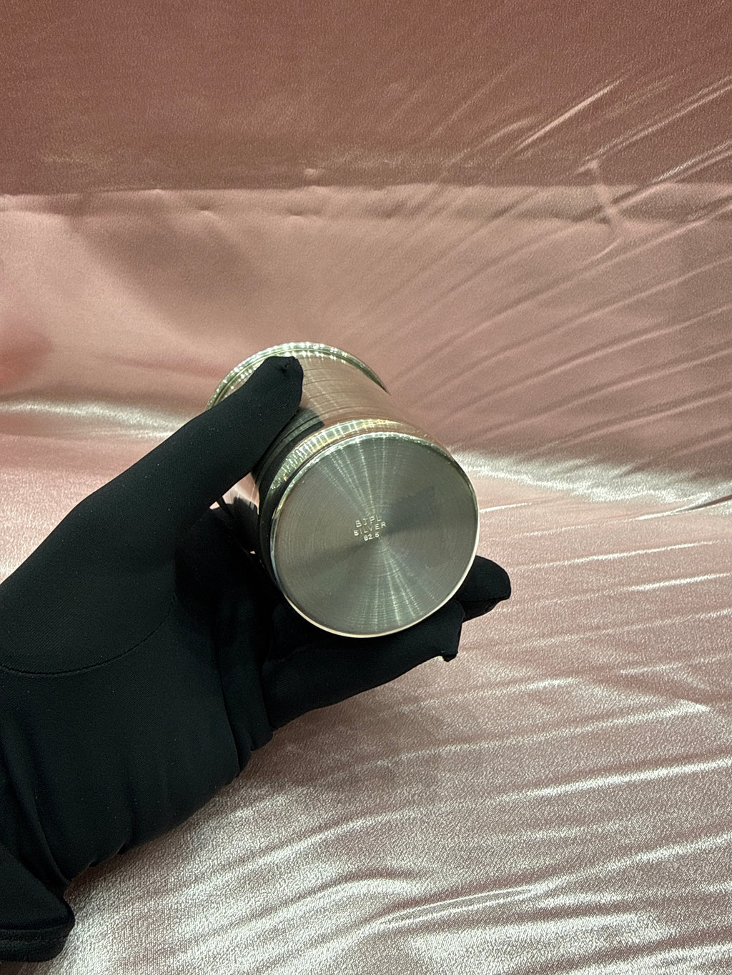 Medium weight plain silver glass