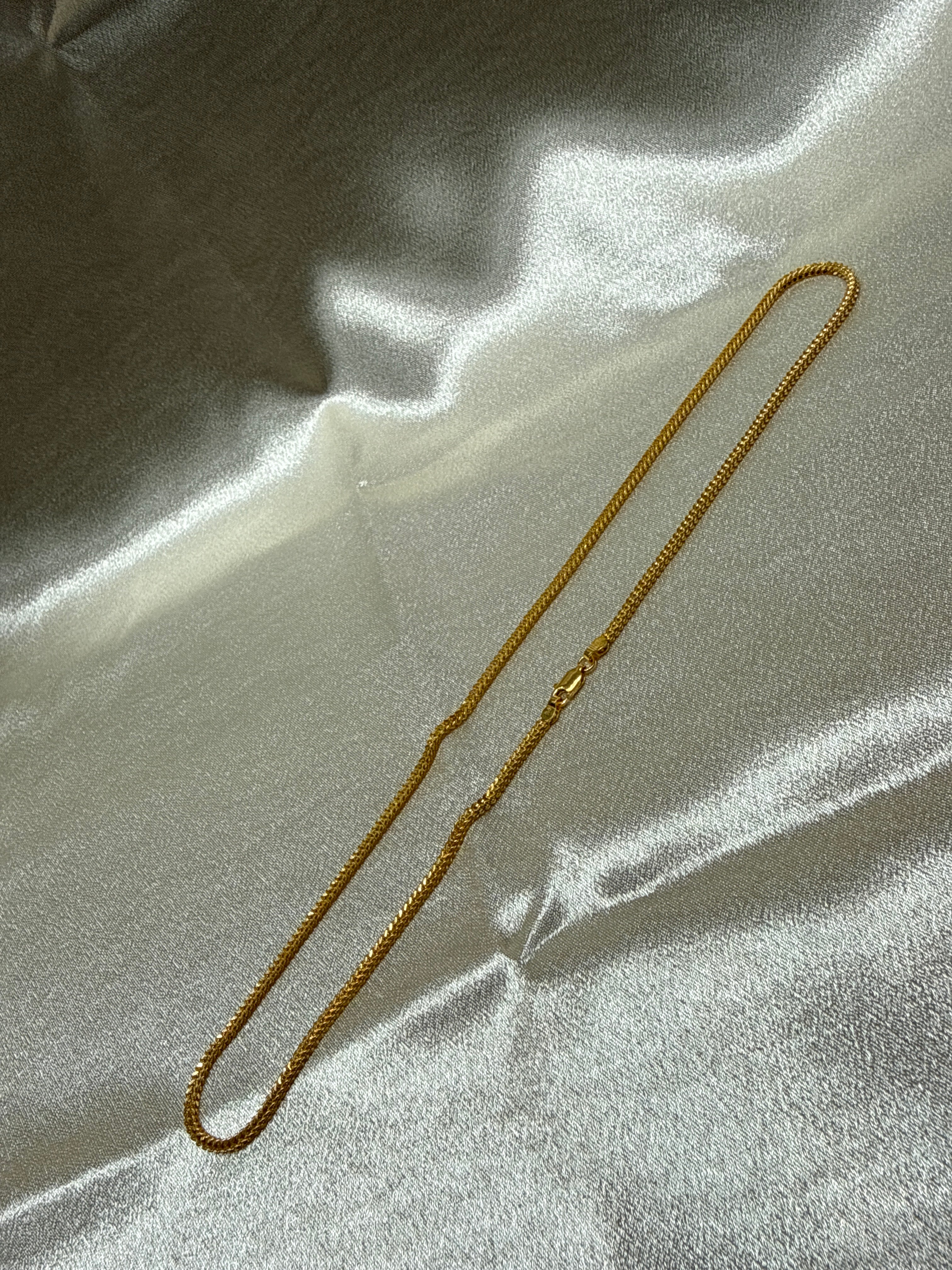 22K Gold Chain (Box Foxtail Design)