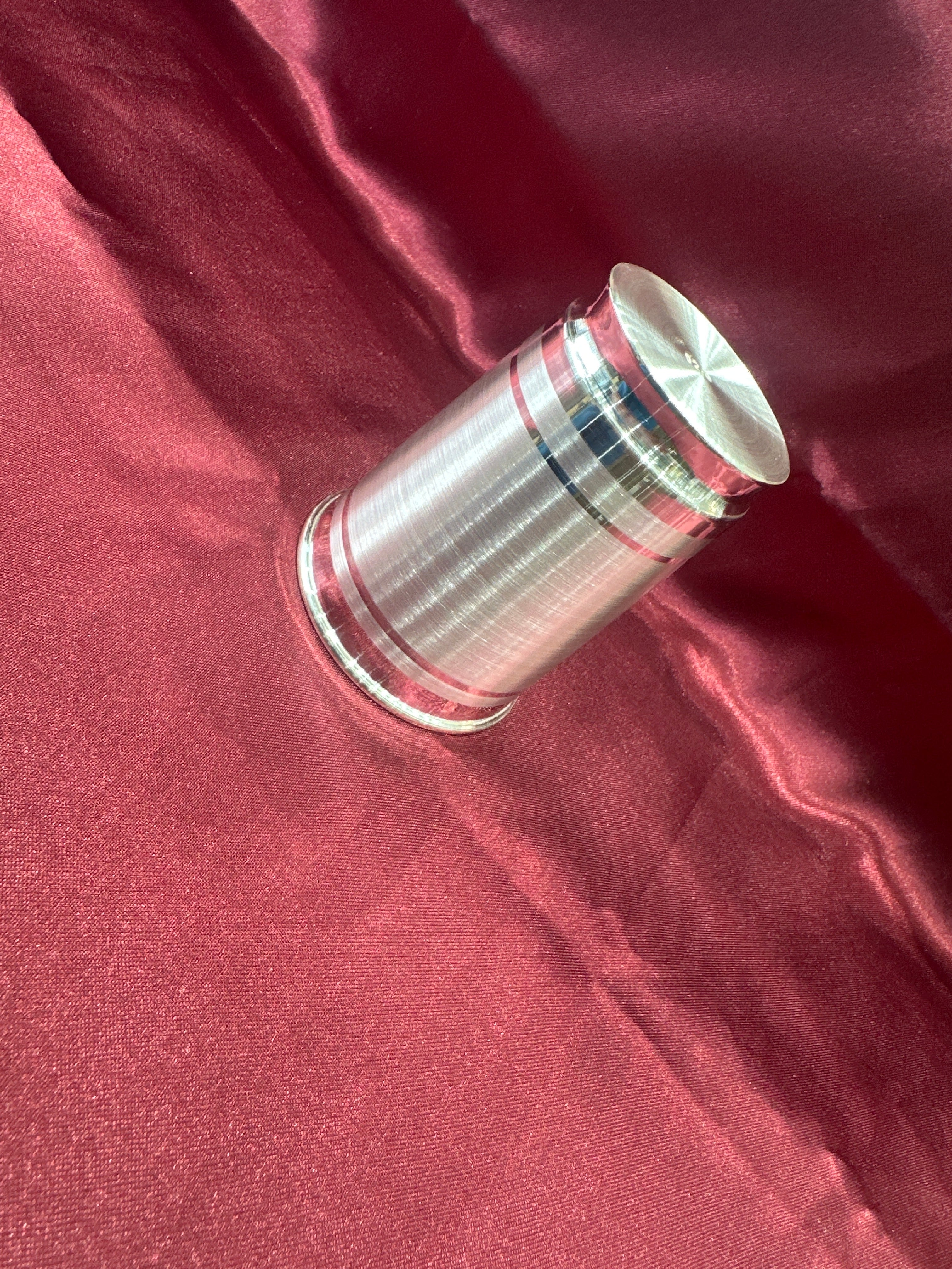 Medium weight plain silver glass