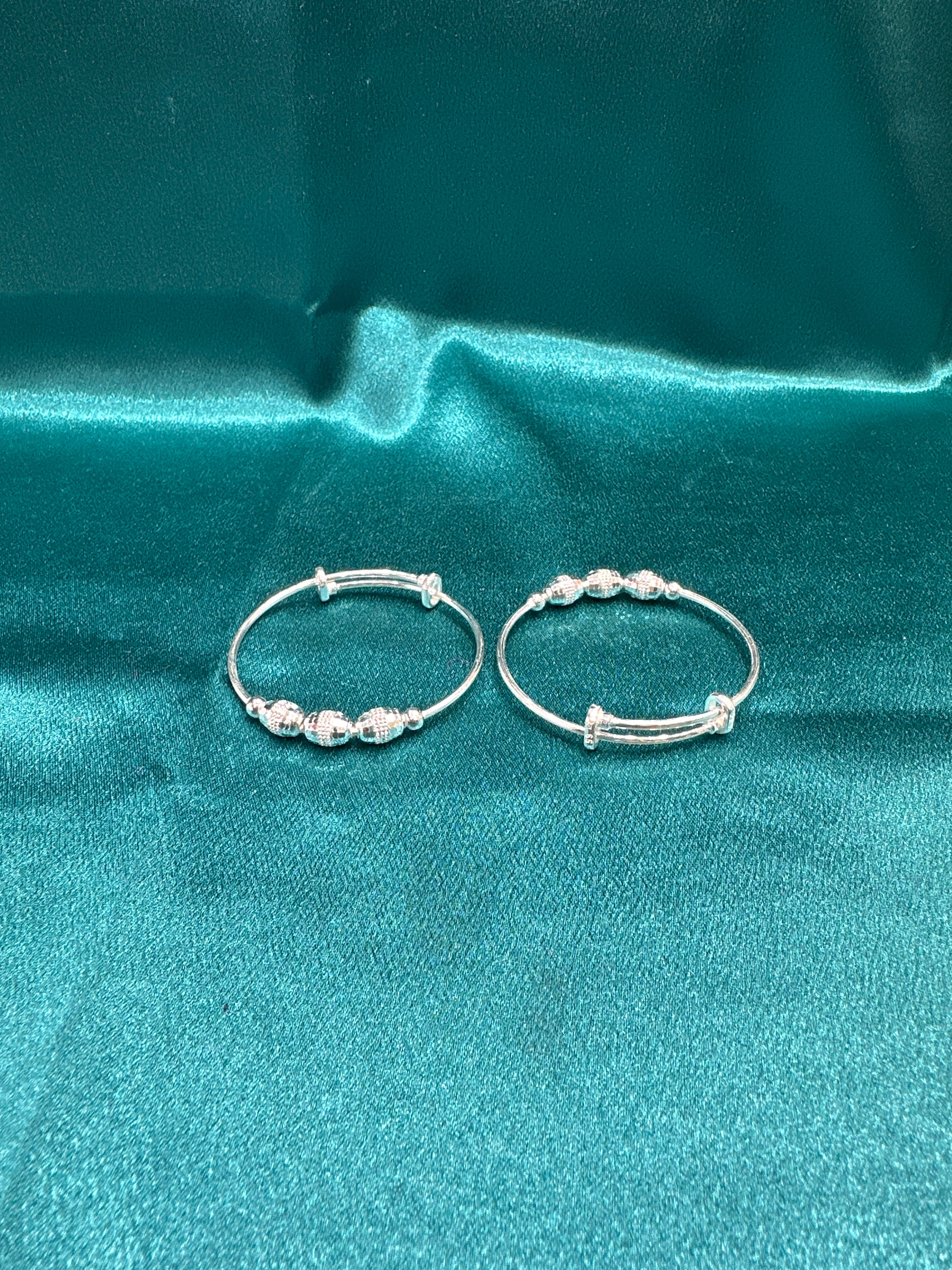 Fancy Silver baby bangles