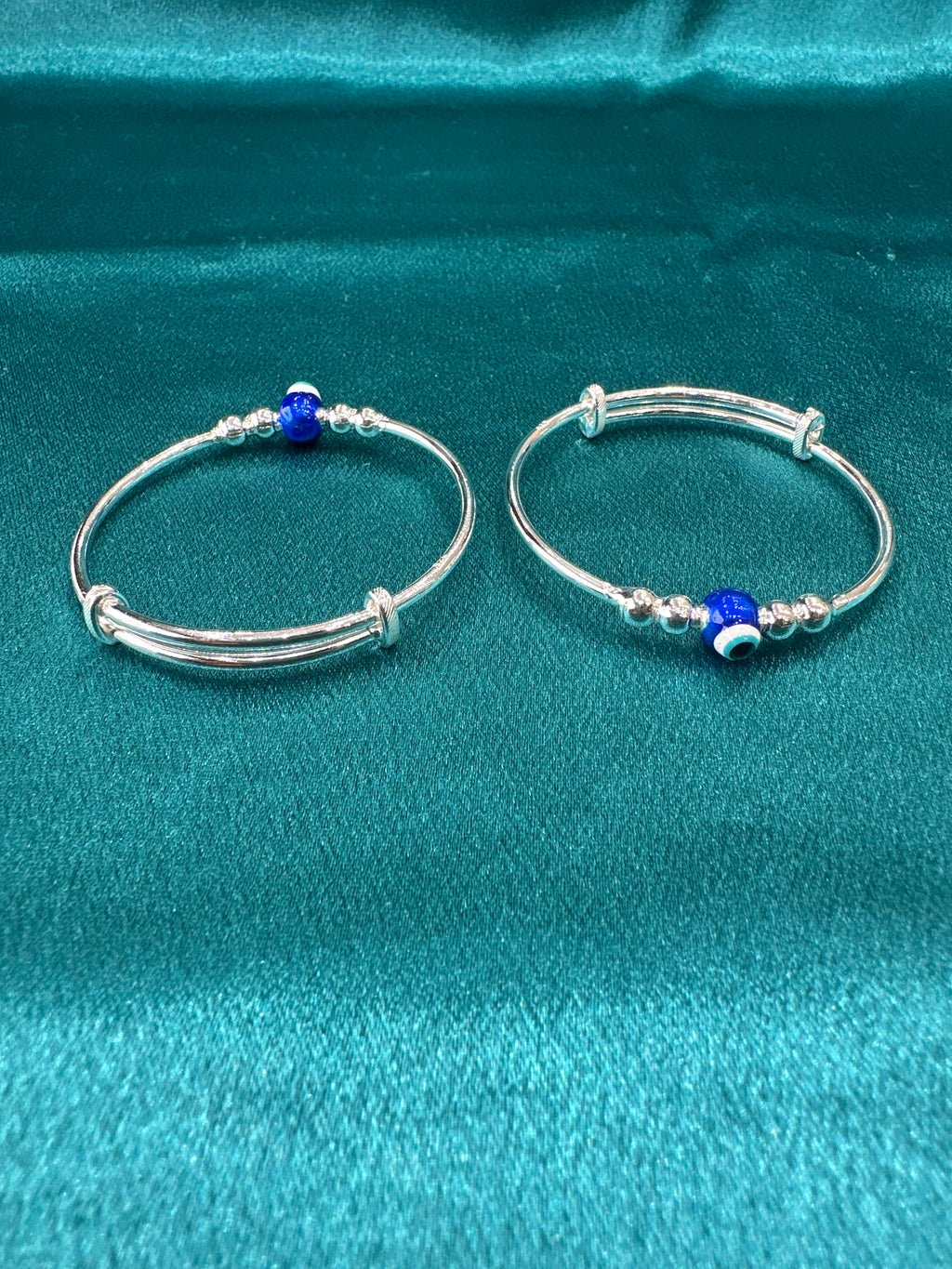 Fancy Silver baby bangles