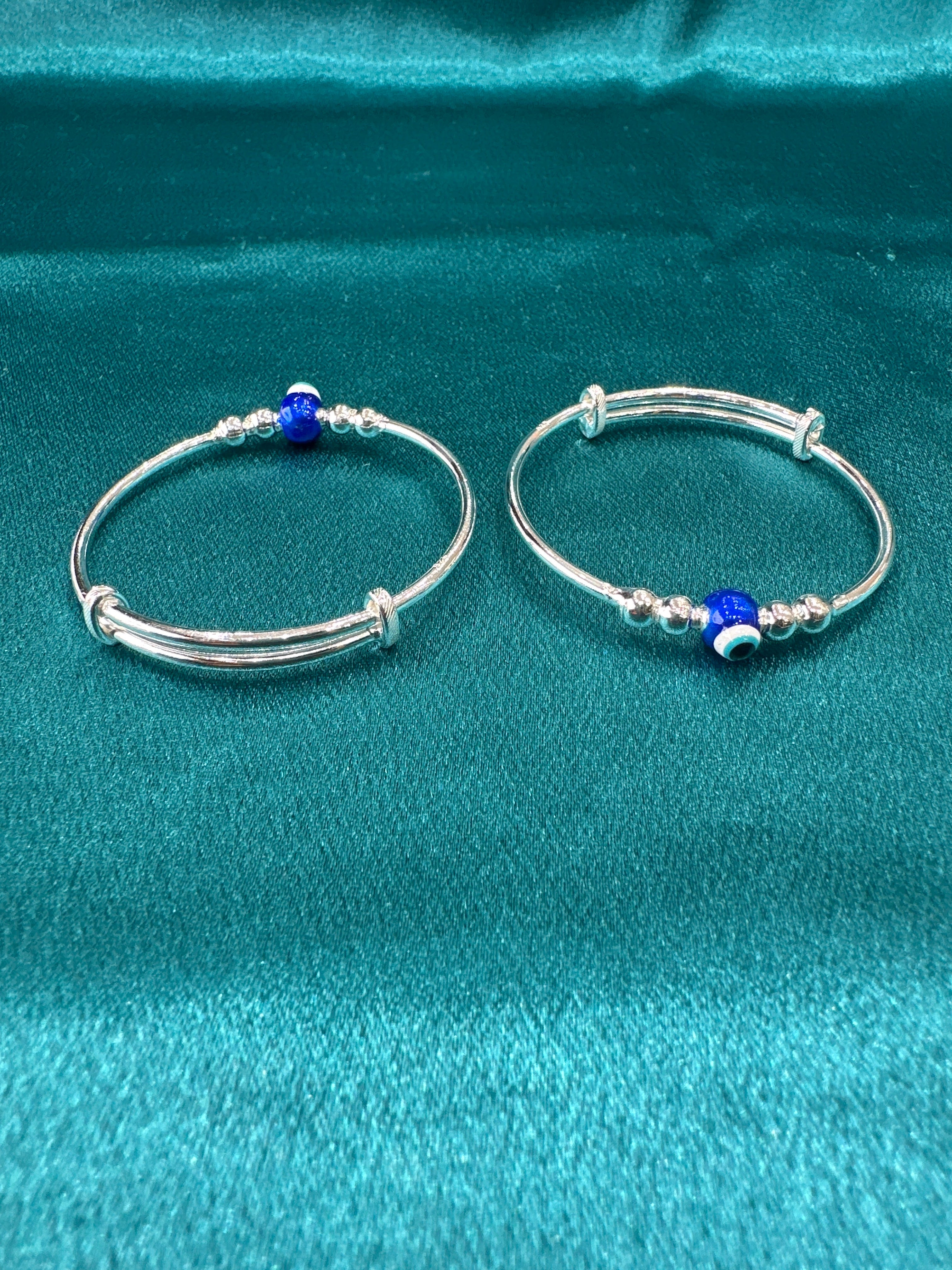 Fancy Silver baby bangles