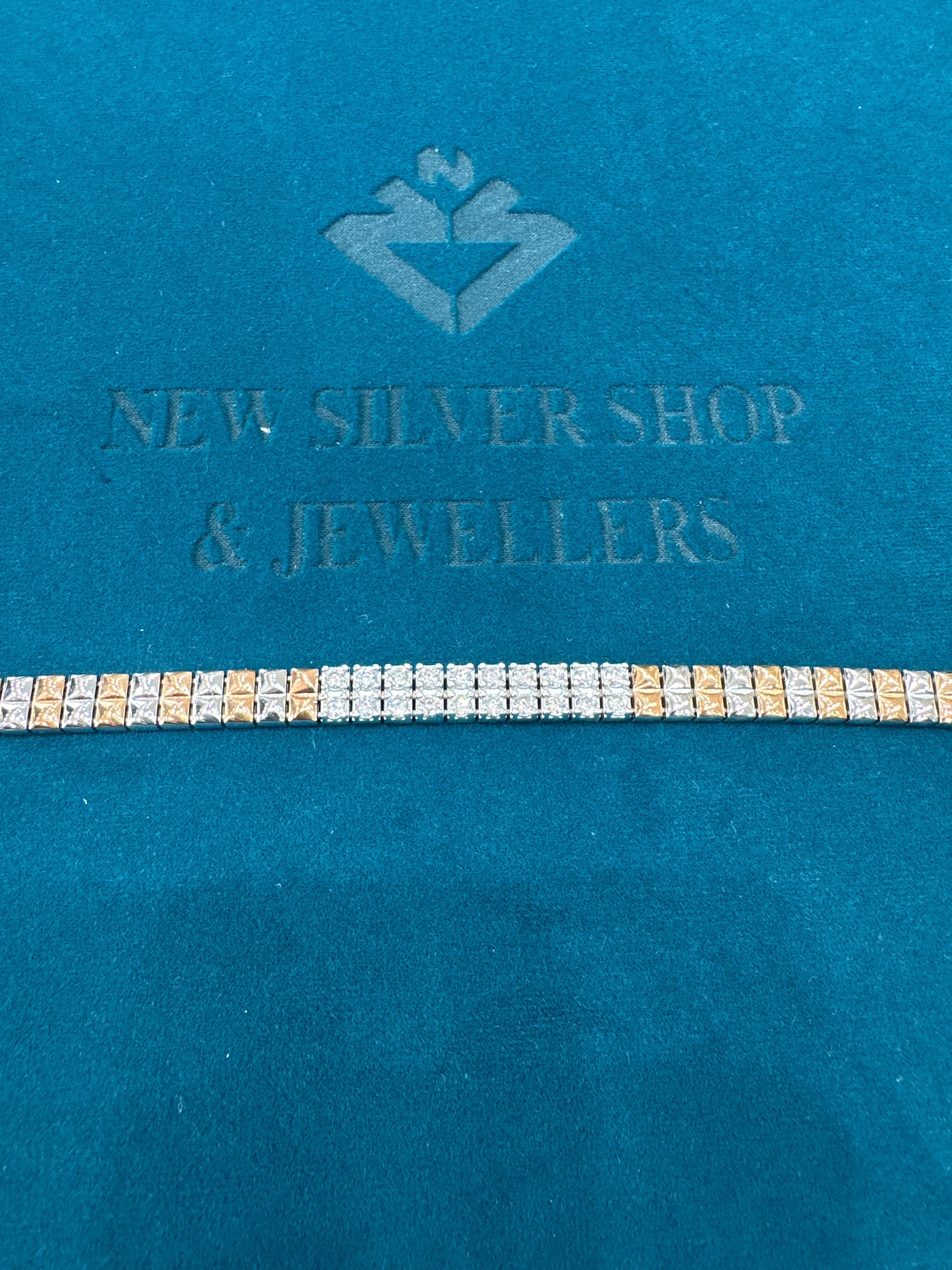 Men’s iced out silver 925 bracelet w/ CZ diamonds (7mm)