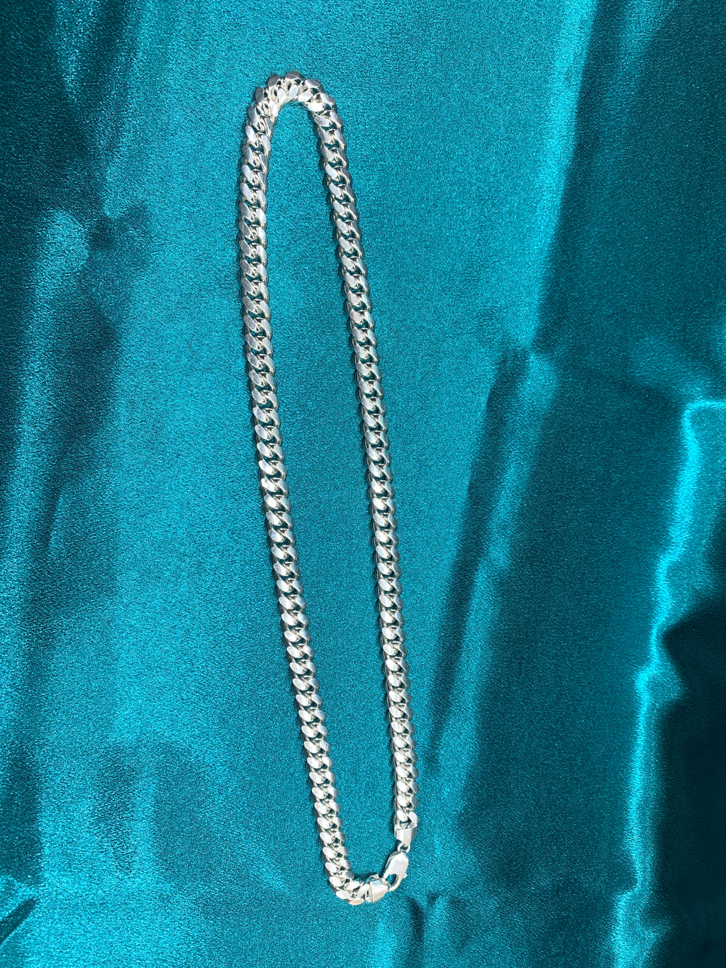 10mm miami link silver chain