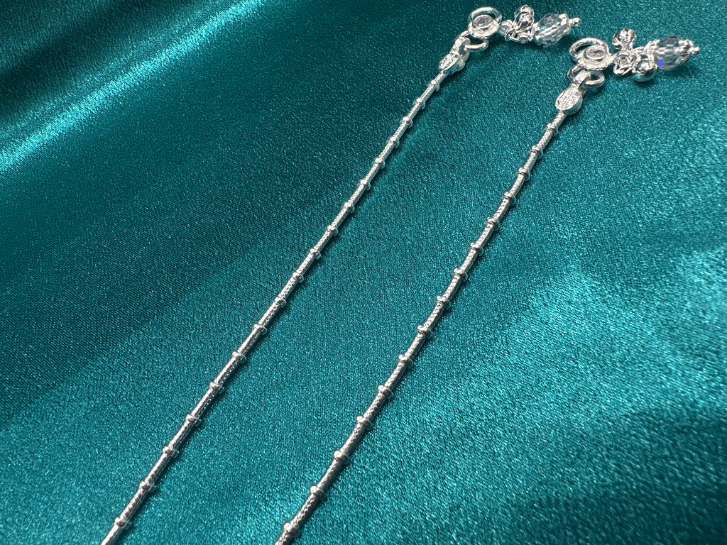 Fancy Silver baby anklet(Size: 2-3 year old)