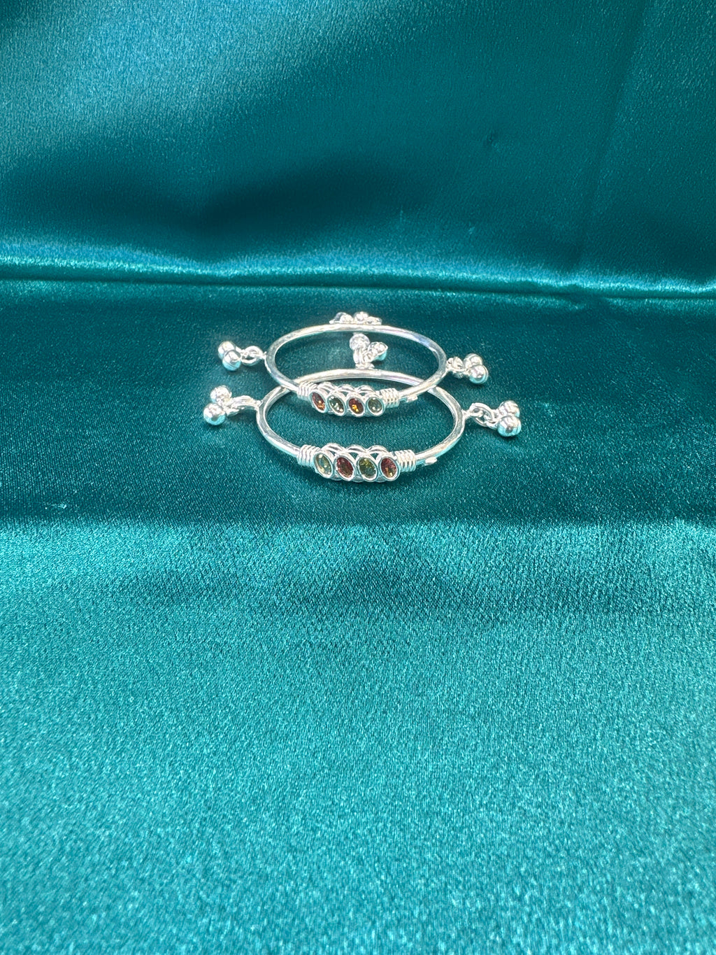 Fancy Silver baby bangles