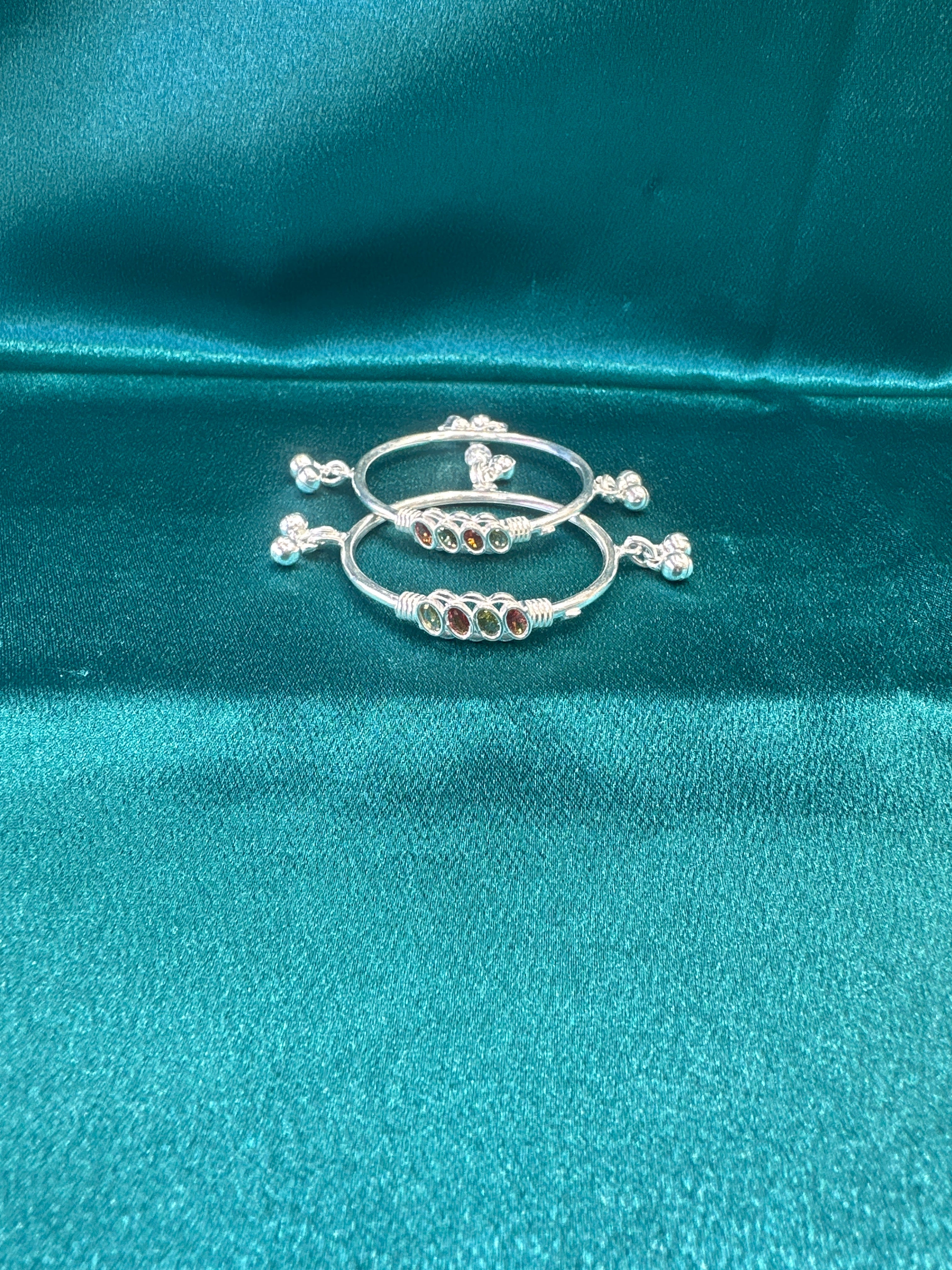 Fancy Silver baby bangles