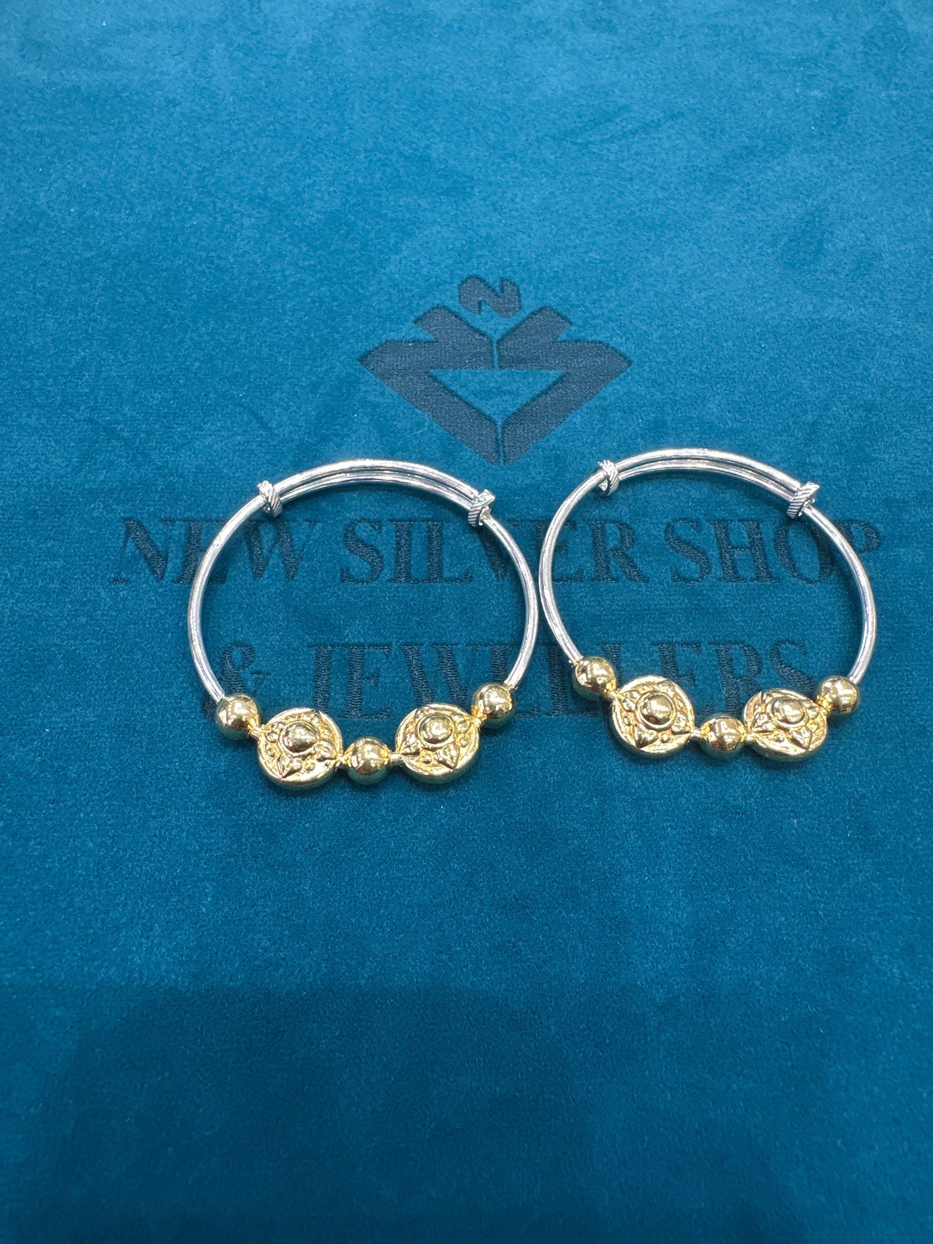 Fancy Silver baby bangles