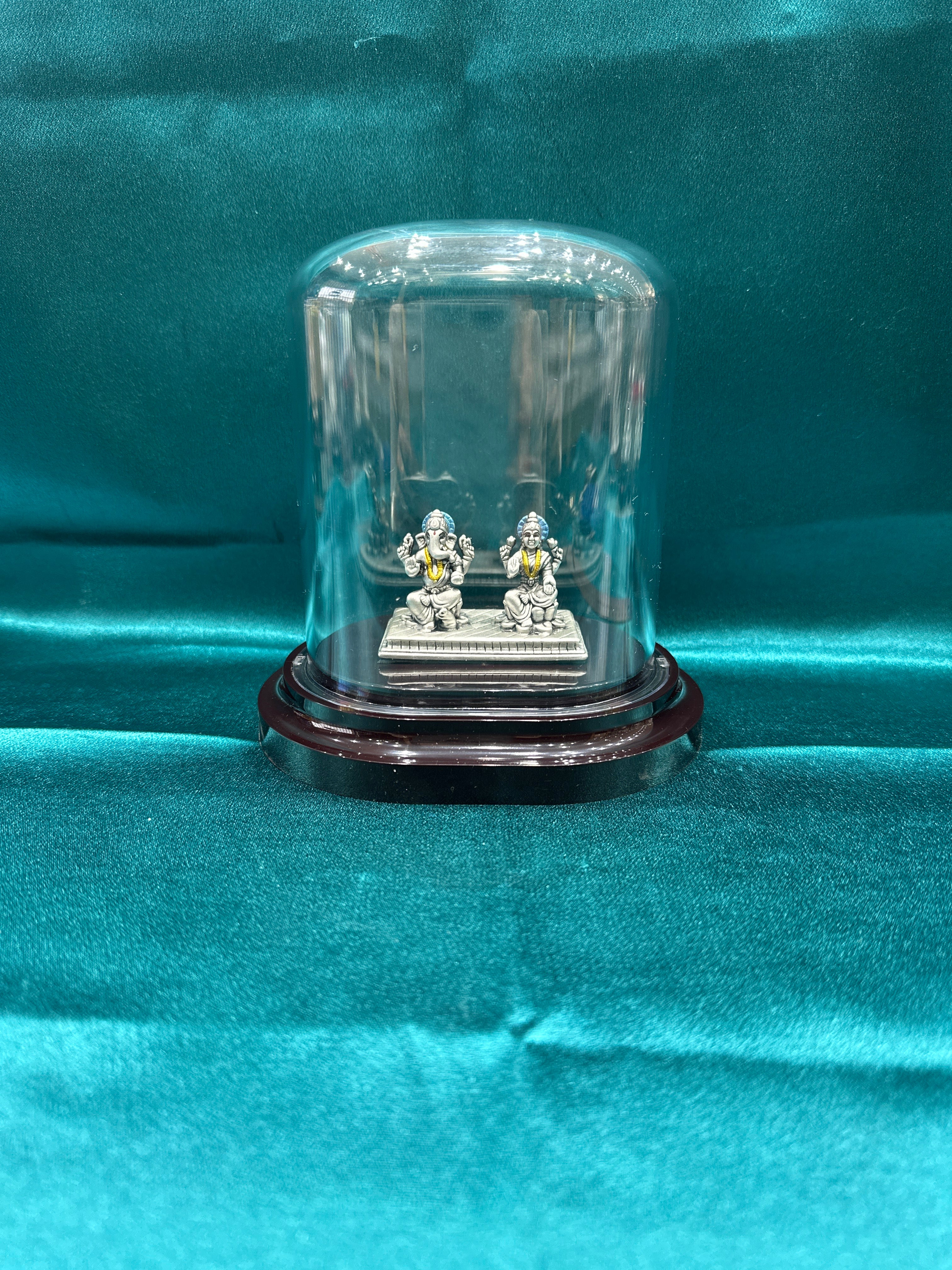 Pure Silver  Lakshmi Ganesh Ji Idol (Murti)