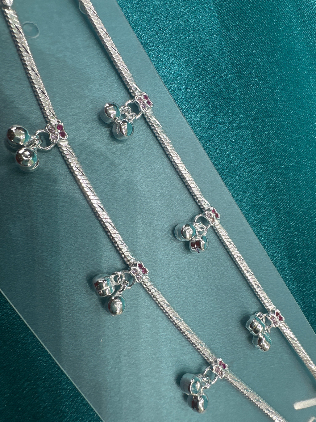 Fancy Silver baby anklet(Size: 2-3 year old)