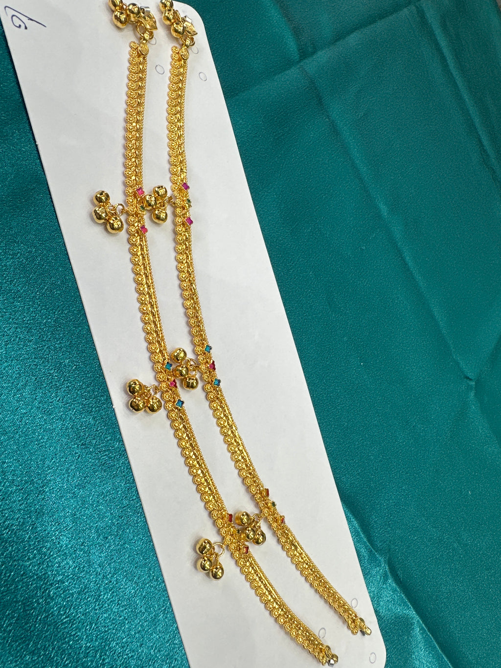 Women’s Fancy/Traditional Silver Gold plated Anklet