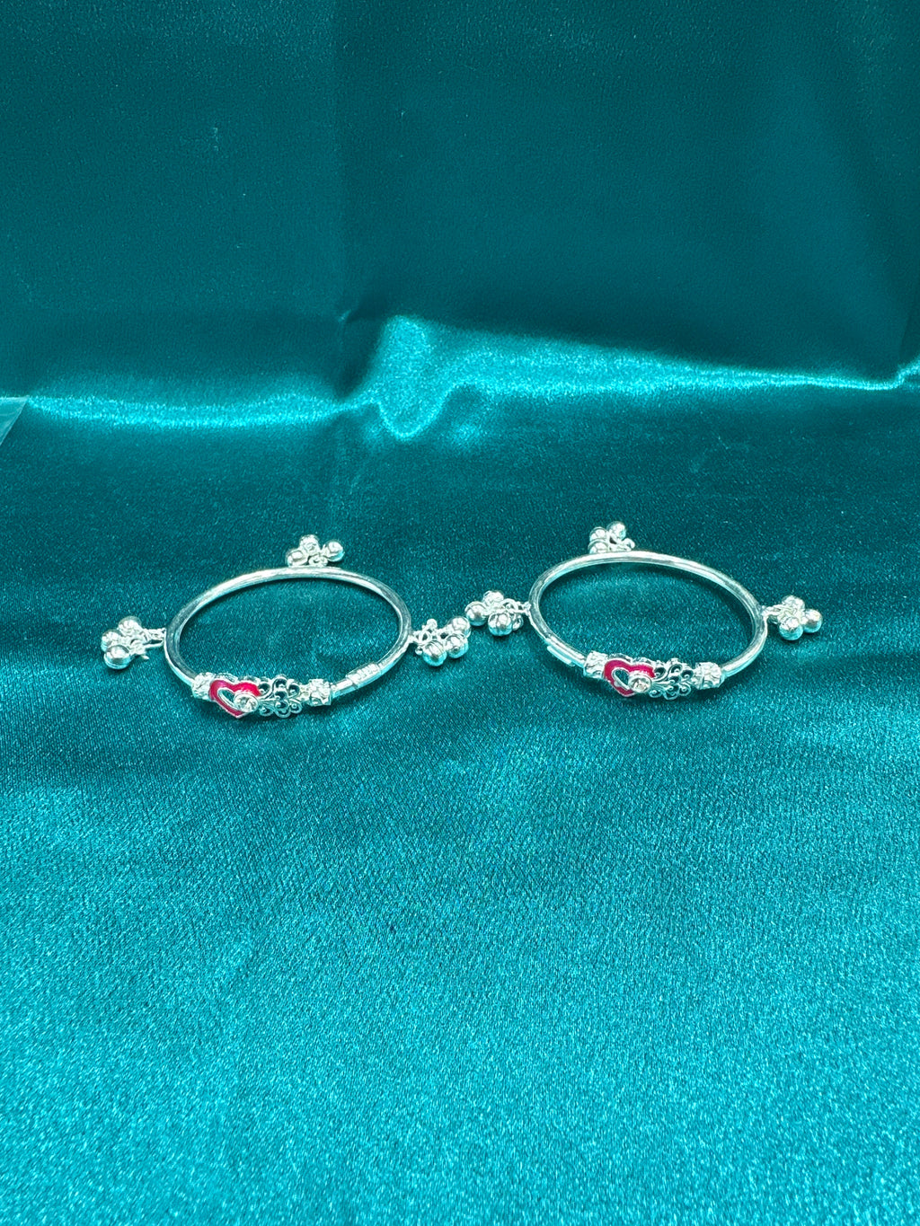 Fancy Silver baby bangles