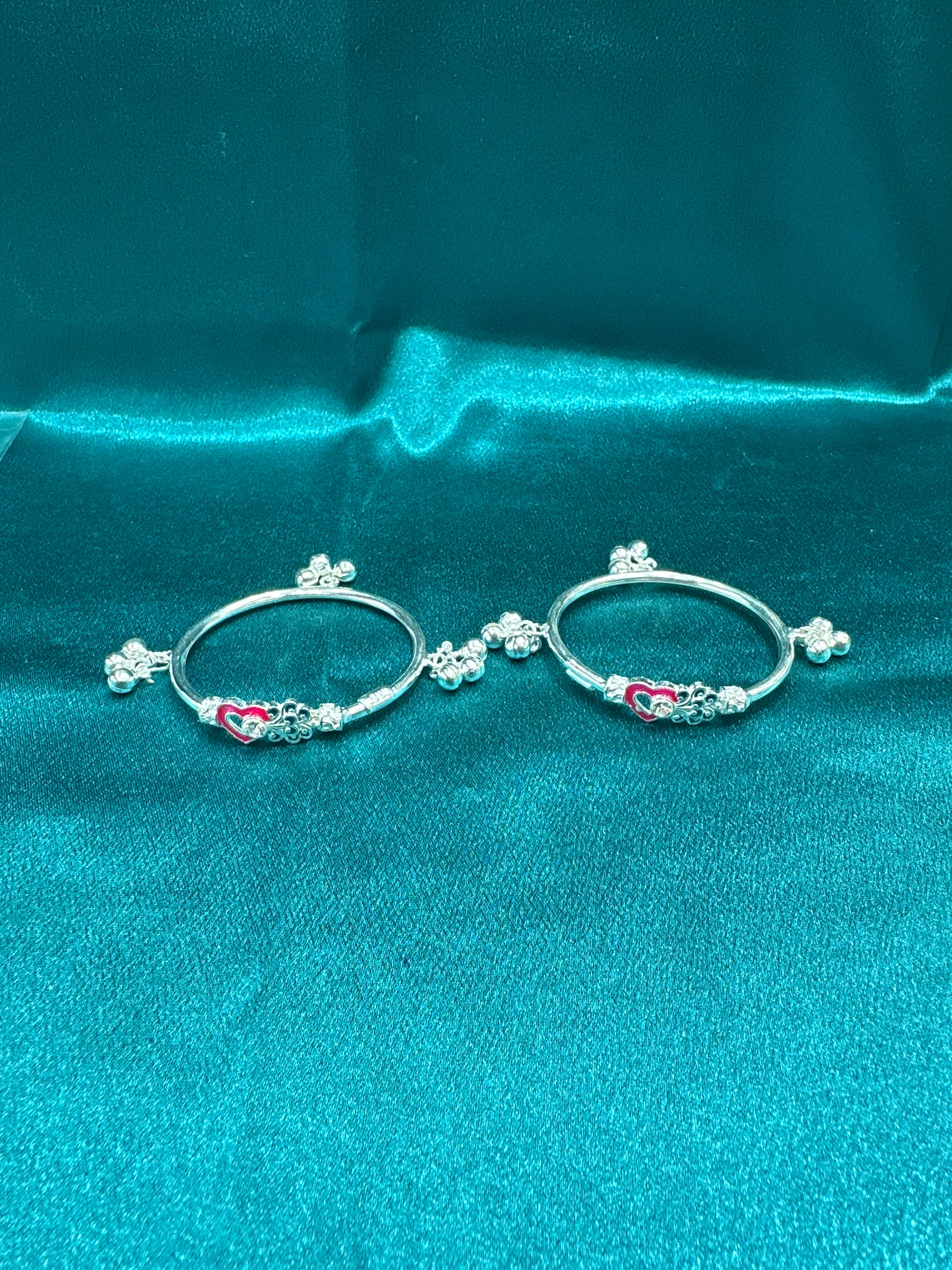Fancy Silver baby bangles