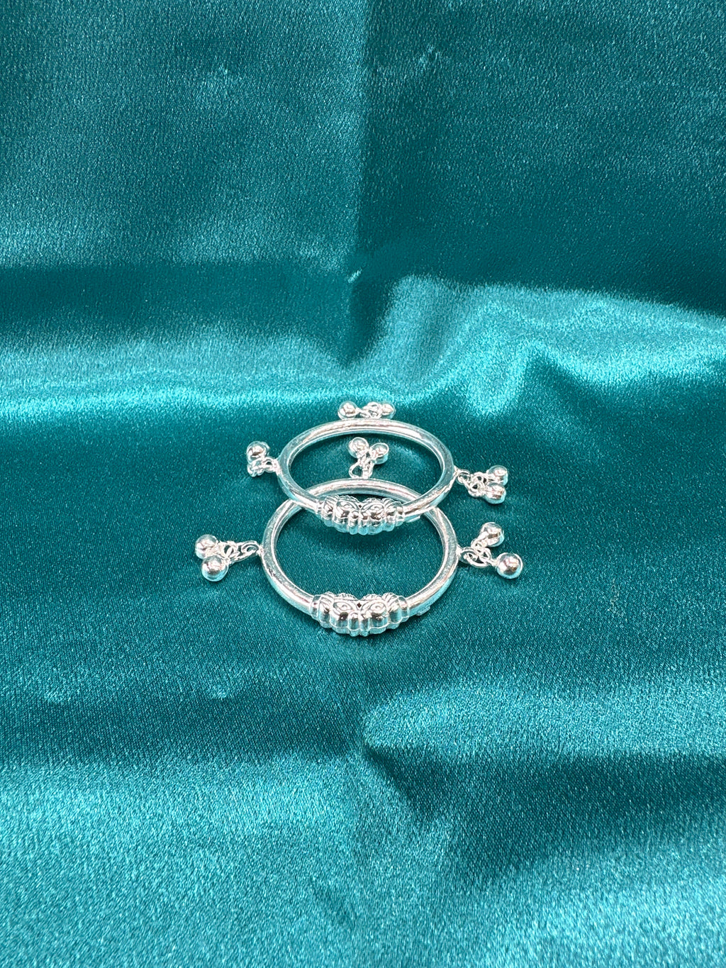 Fancy Silver baby bangles