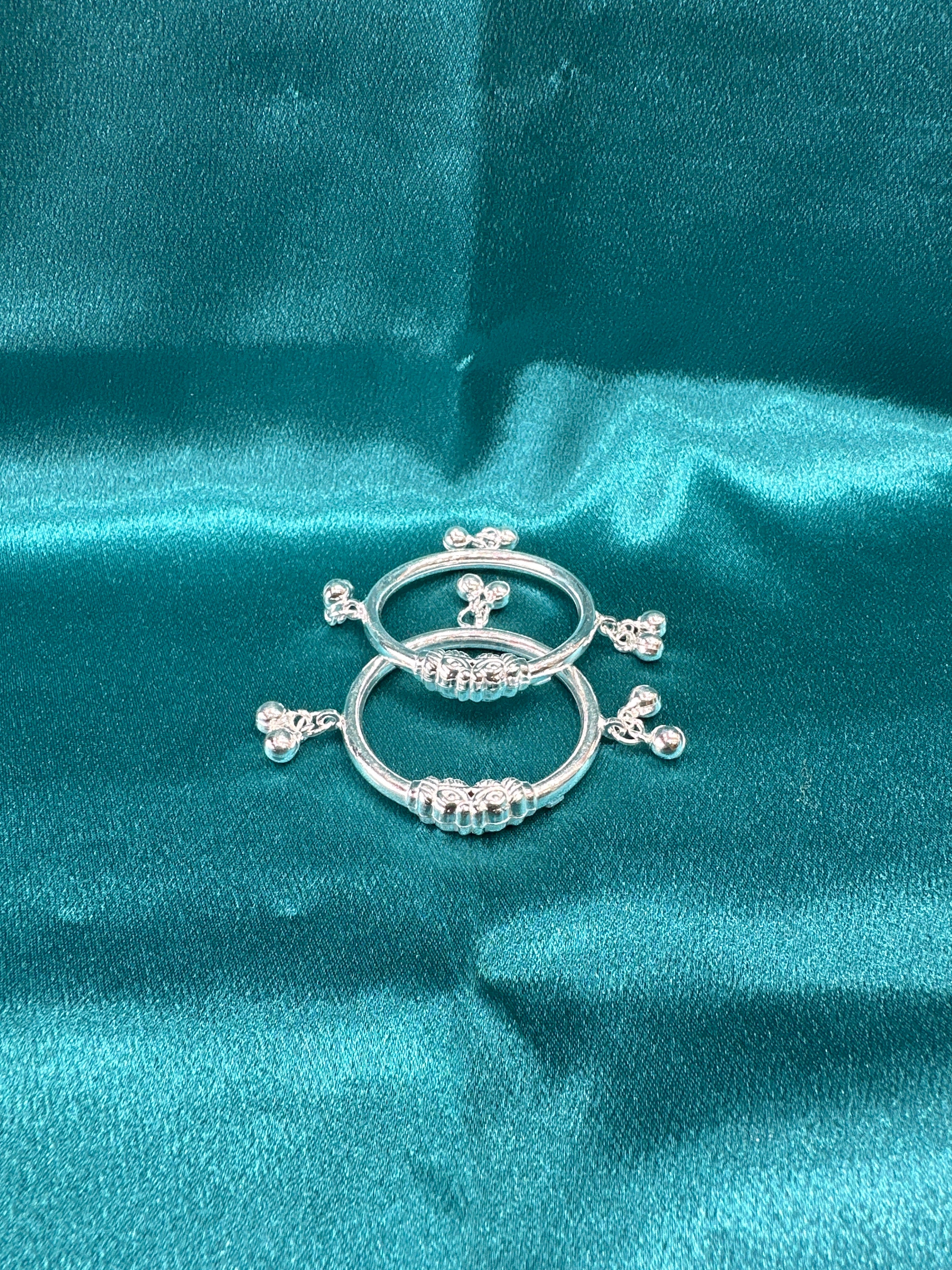 Fancy Silver baby bangles