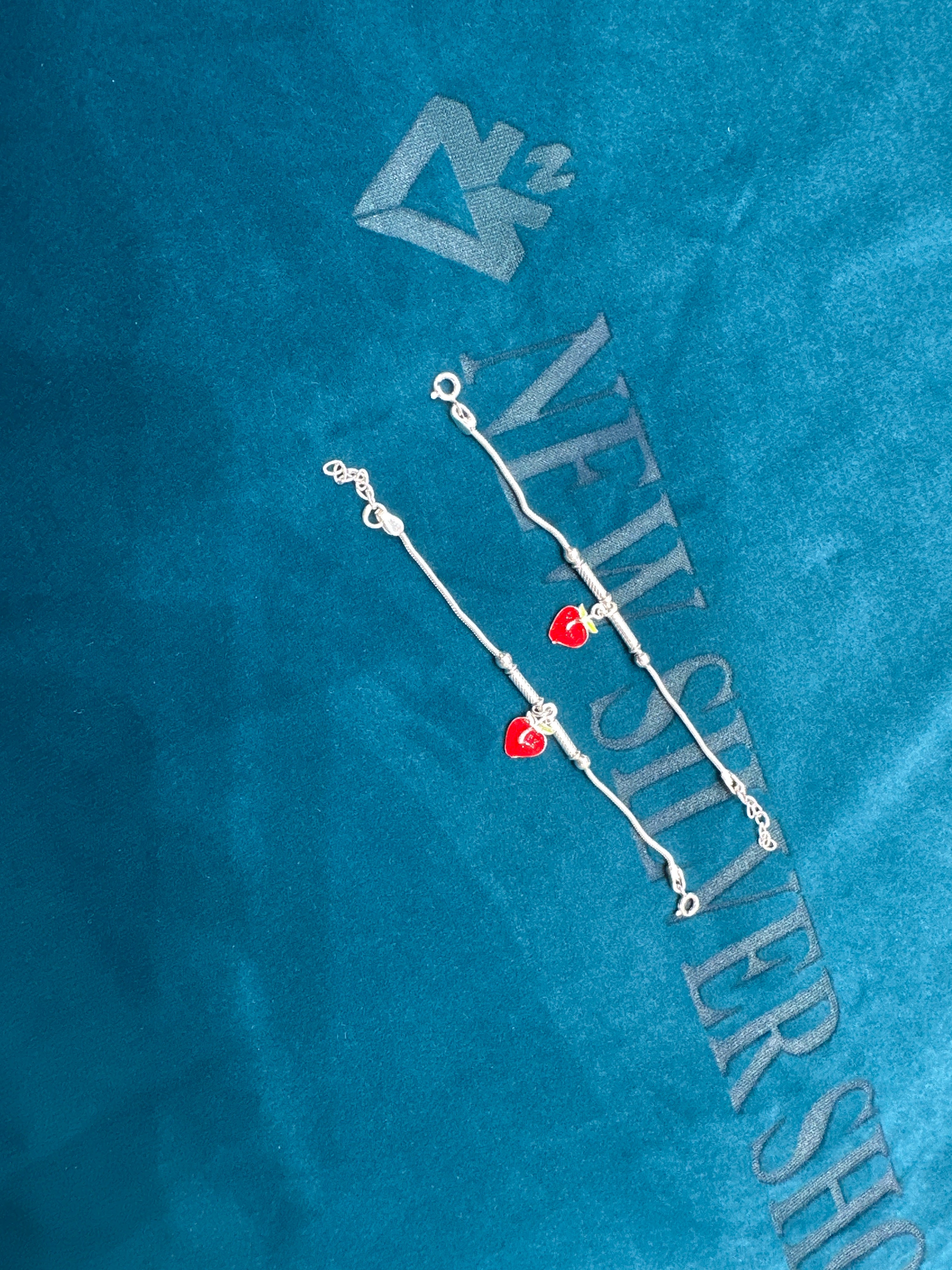 Baby fancy silver anklets (New born)