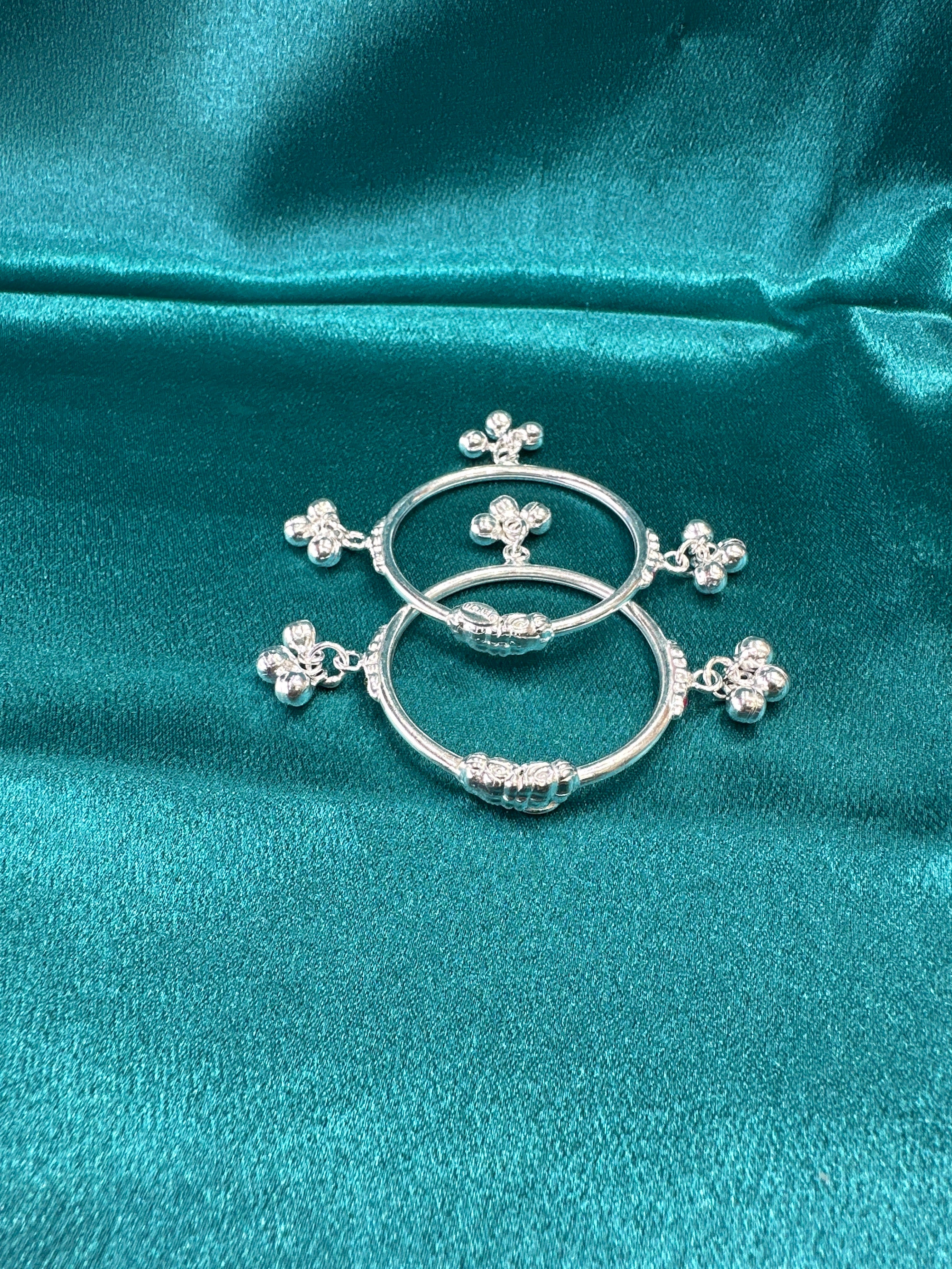 Fancy Silver baby bangles