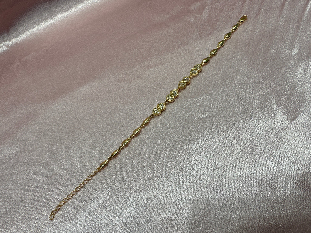 Women’s Fancy Silver Gold plated 925 Bracelet