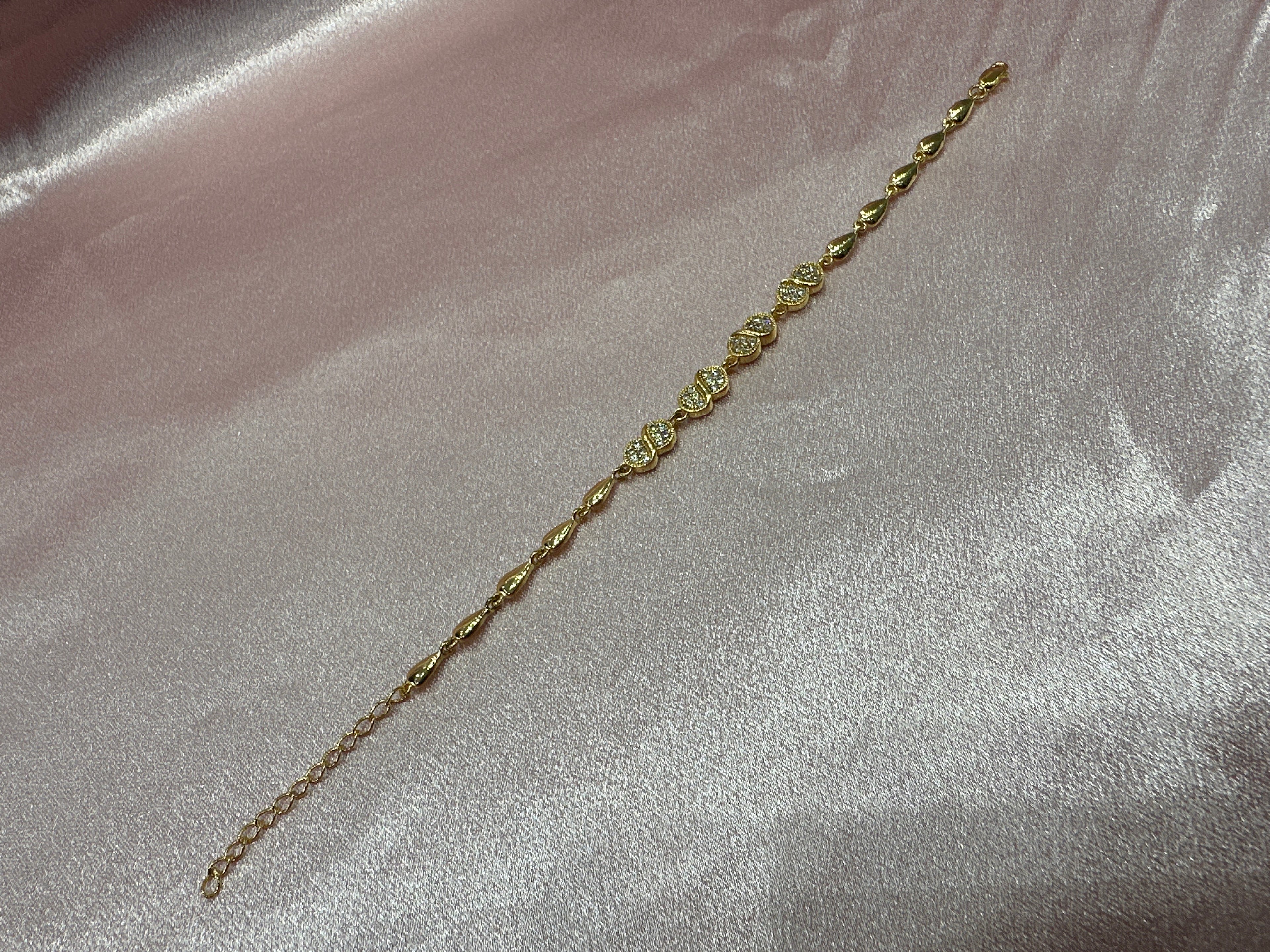 Women’s Fancy Silver Gold plated 925 Bracelet