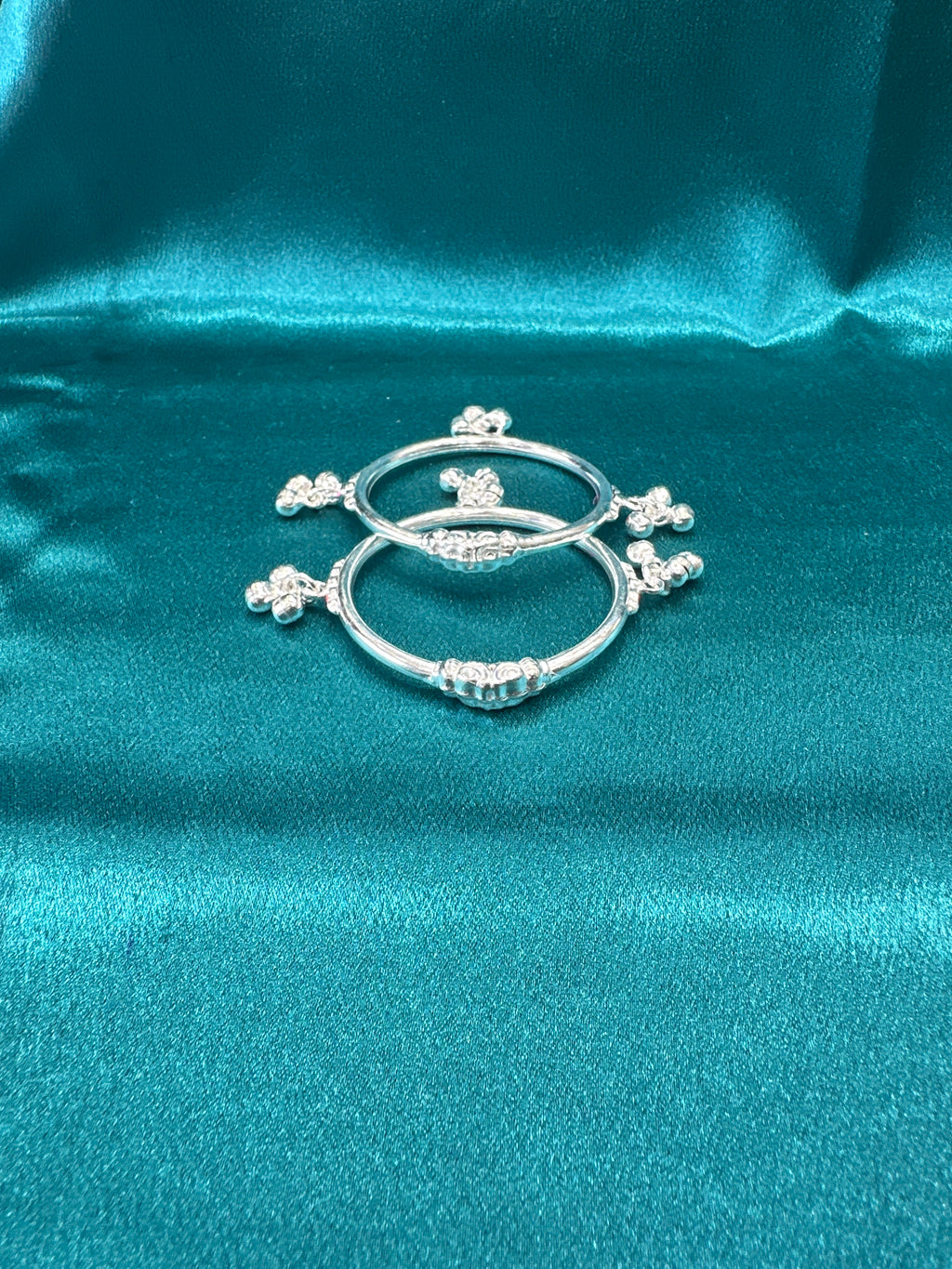 Fancy Silver baby bangles