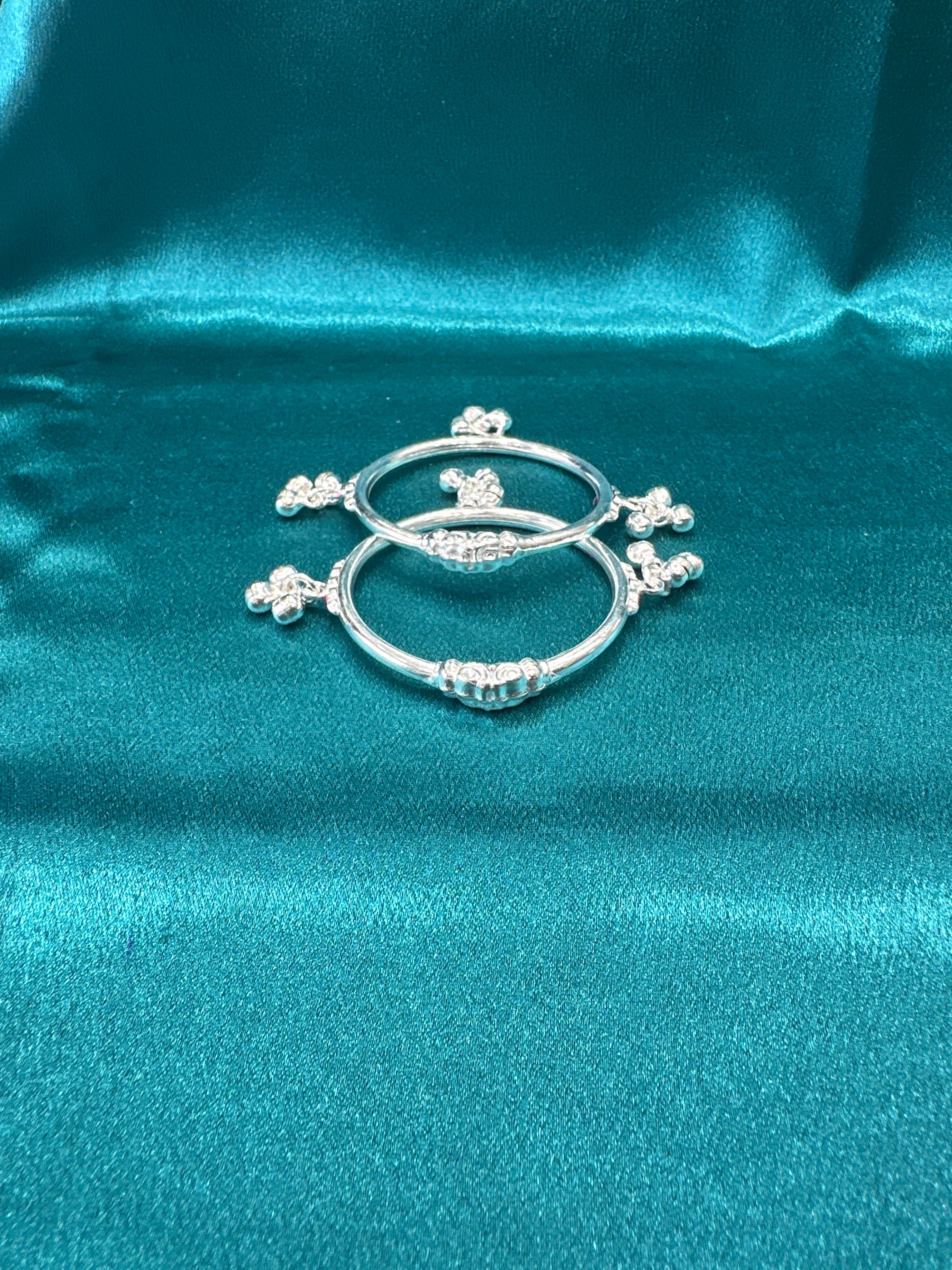 Fancy Silver baby bangles