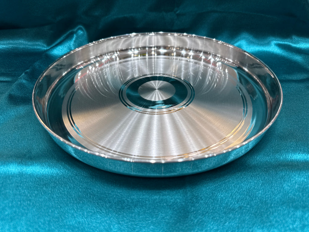 Plain Silver Thali (10 inch)