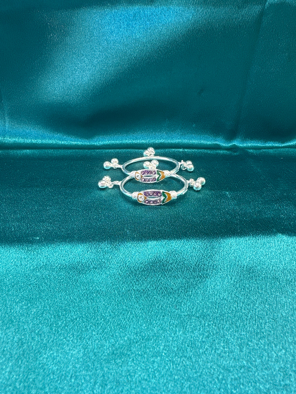 Fancy Silver baby bangles